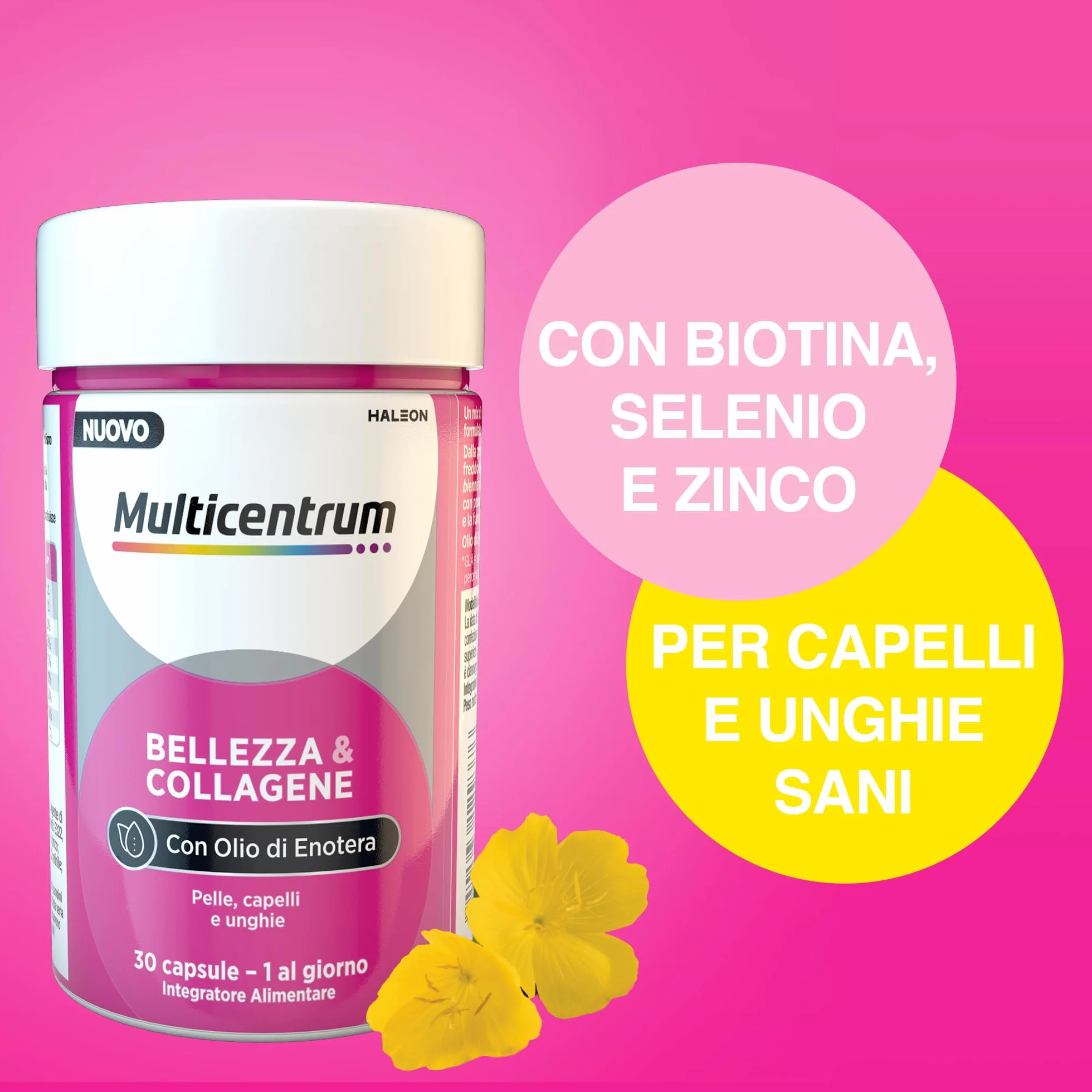 Multicentrum Bellezza&Collagene Integratore Alimentare 30 capsule Pelle Capelli Unghie