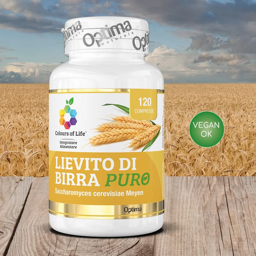 Colours of Life Lievito di Birra Puro Integratore 120 compresse Vegano