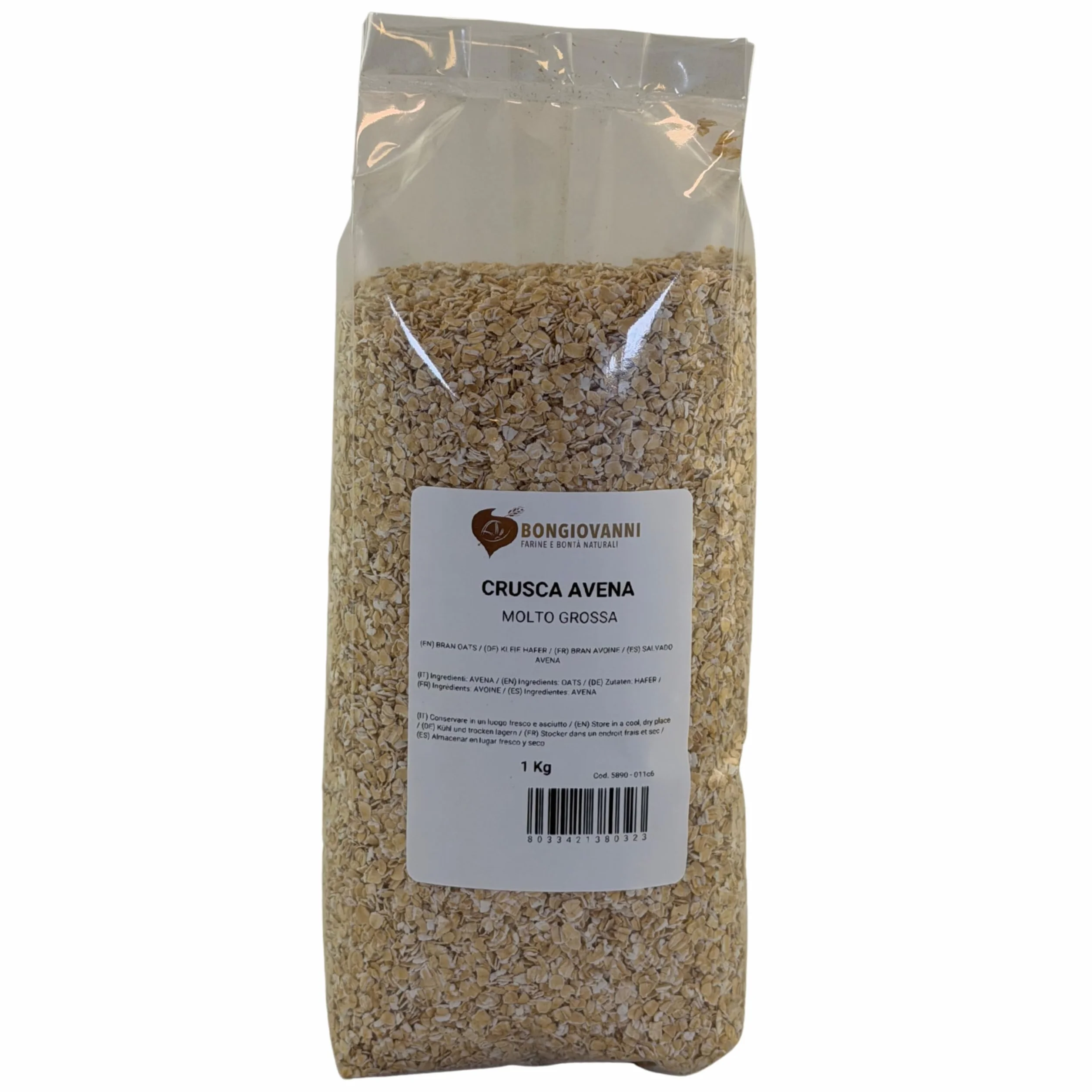 BONGIOVANNI FARINE E BONTA' NATURALI Crusca D'Avena Macinazione grossa 1 kg