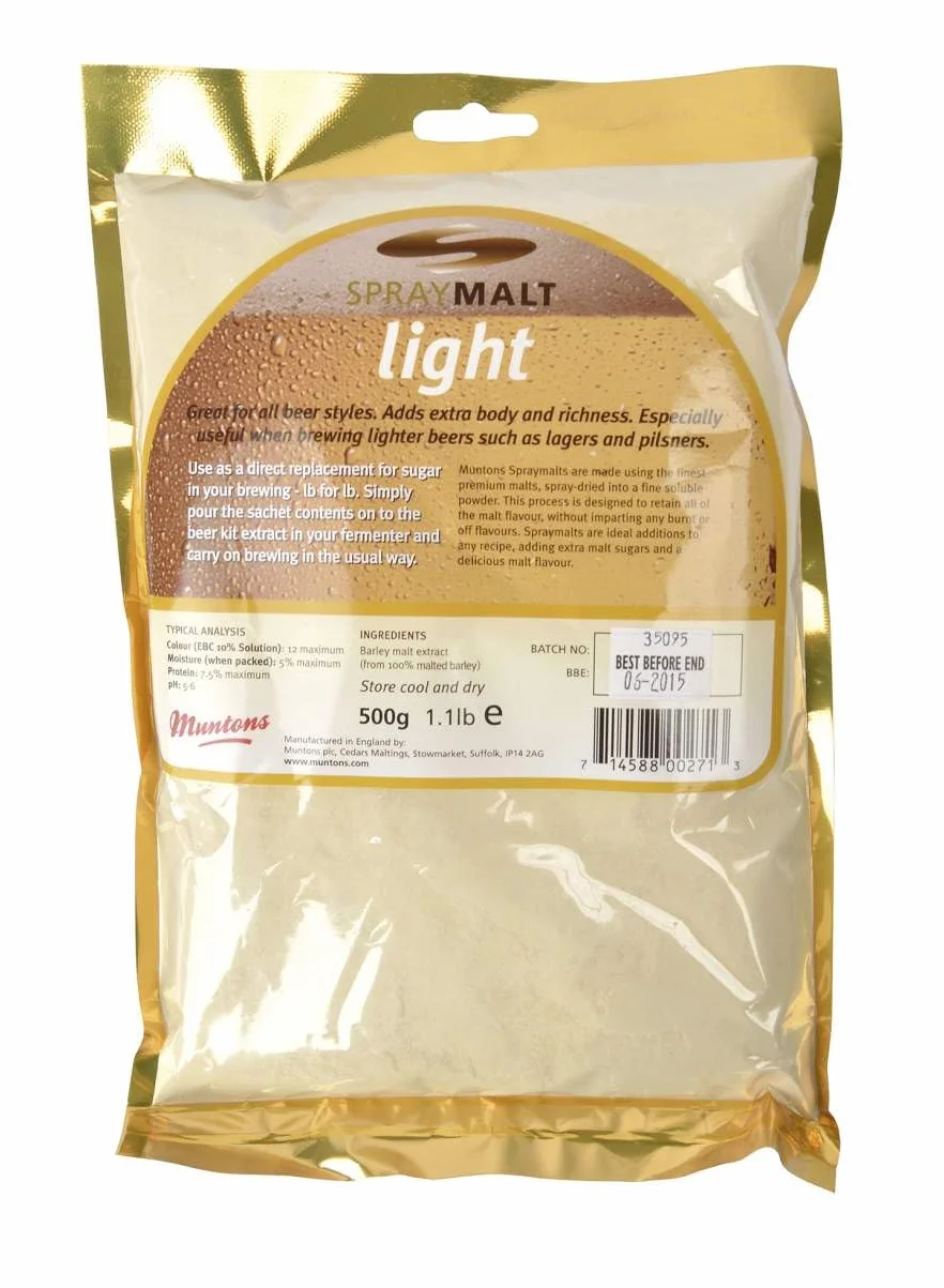 Estratto secco di malto in polvere chiaro 500 g EBC 7-12