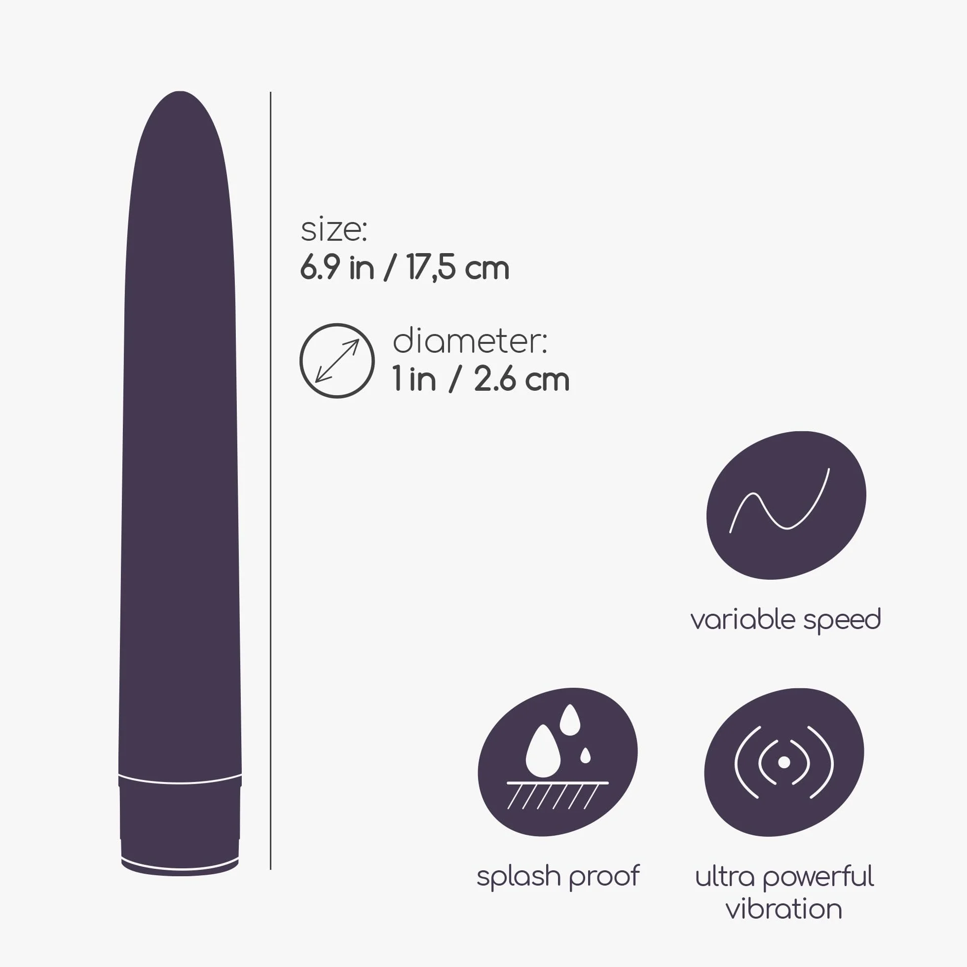 EESH® vibratore classico argento da anale vaginale per uomo e donna sex toys 17 cm silver bullet con velocità regolabile
