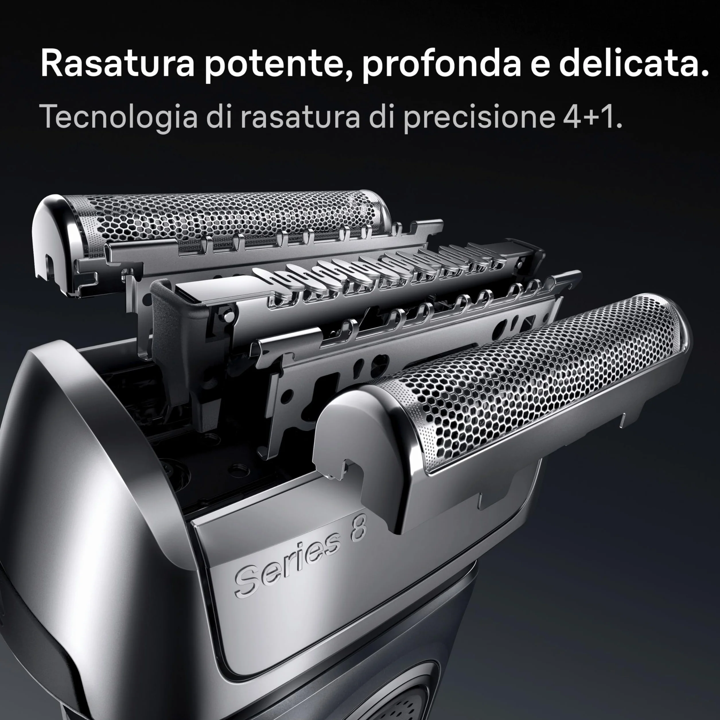 Braun Serie 8 83m, Testina Braun Serie 8 Originale per Rasoio Elettrico Barba, Recupera Il 100% delle Prestazioni del Tuo Regolabarba Uomo, Compatibile con I Rasoi Series 8