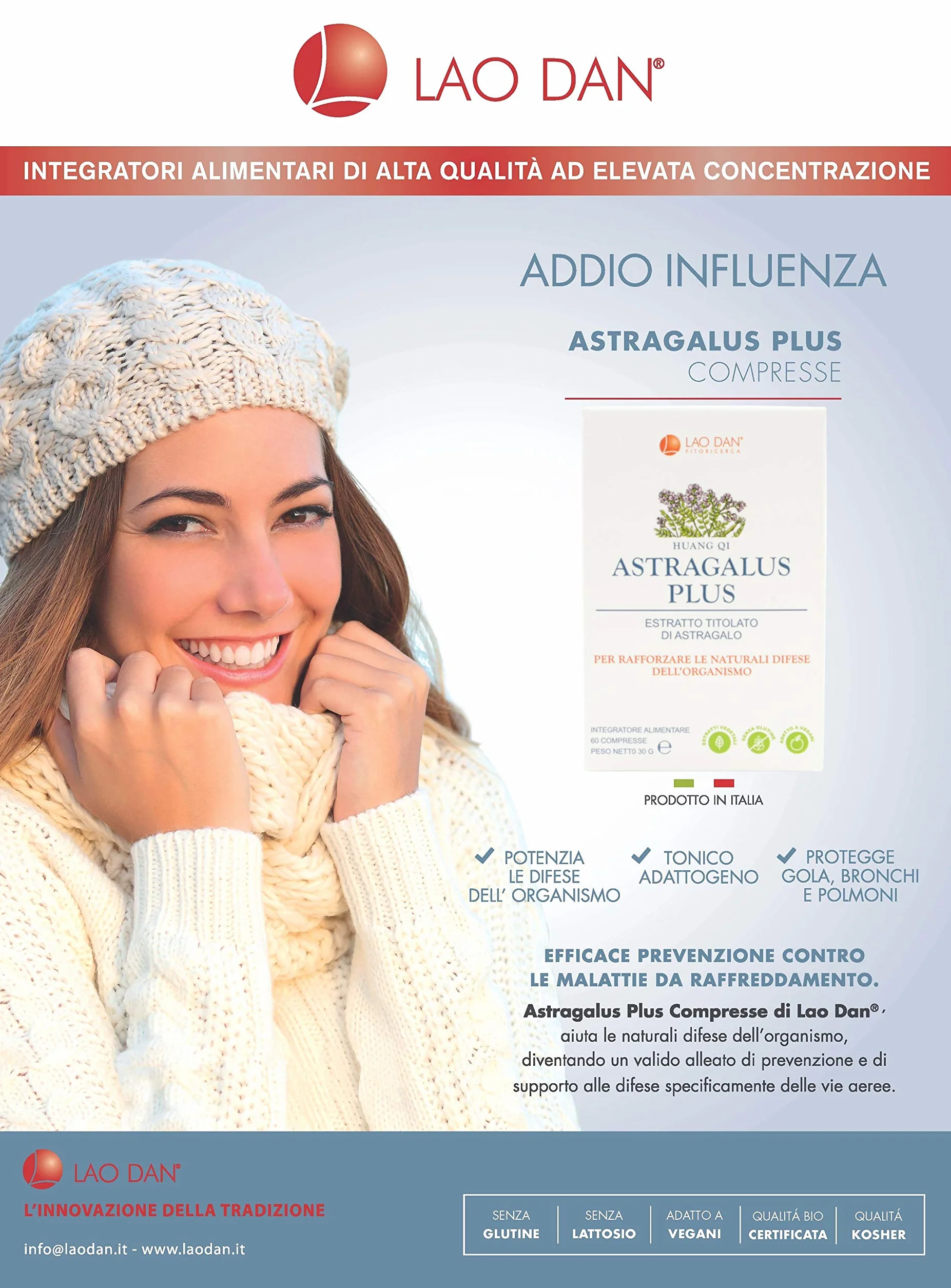 ASTRAGALUS PLUS Fitoricerca Lao Dan® Astragalo Integratore Difese Immunitarie 70% Polisaccaridi Estratto Premium Naturale Made in Italy