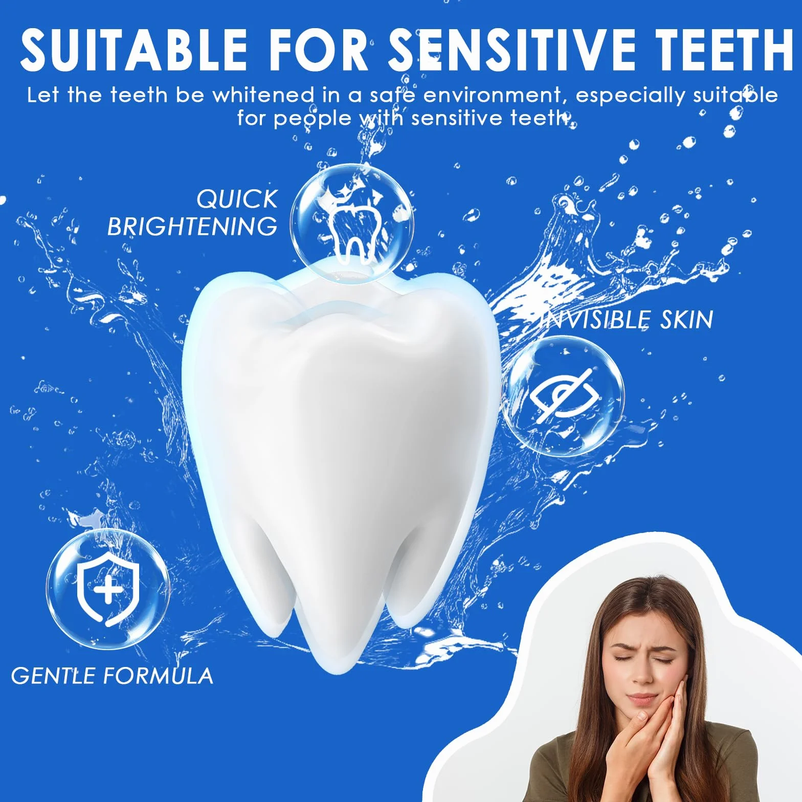 28 Pezzi Strisce Sbiancanti Denti, Kit Sbiancamento Denti Efficace, Riduzione Visibile Delle Macchie, Teeth Whitening Strips, Applicazione Semplice E Confortevole, Per Casa E Viaggio