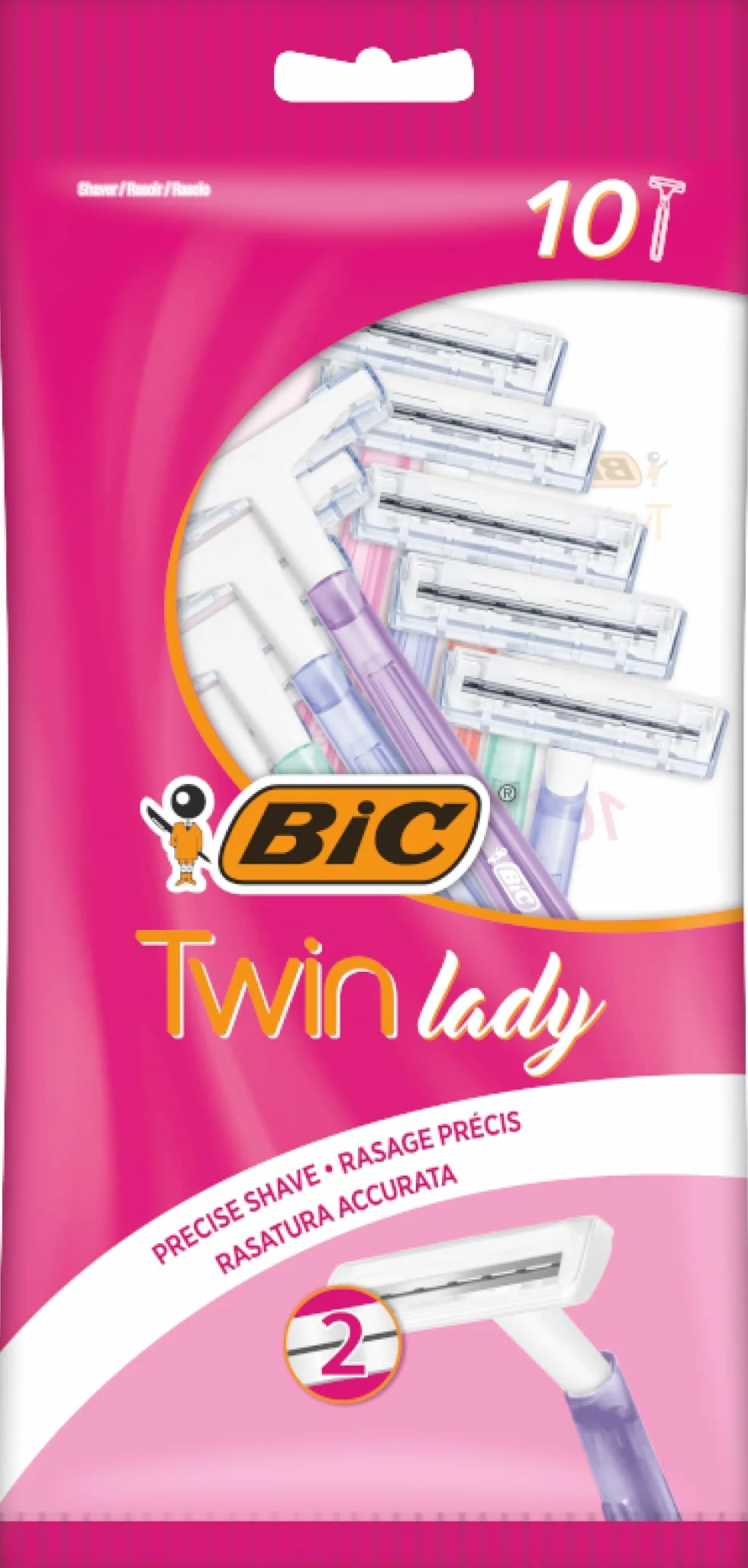 BIC Twin Lady Razor, Confezione da 10