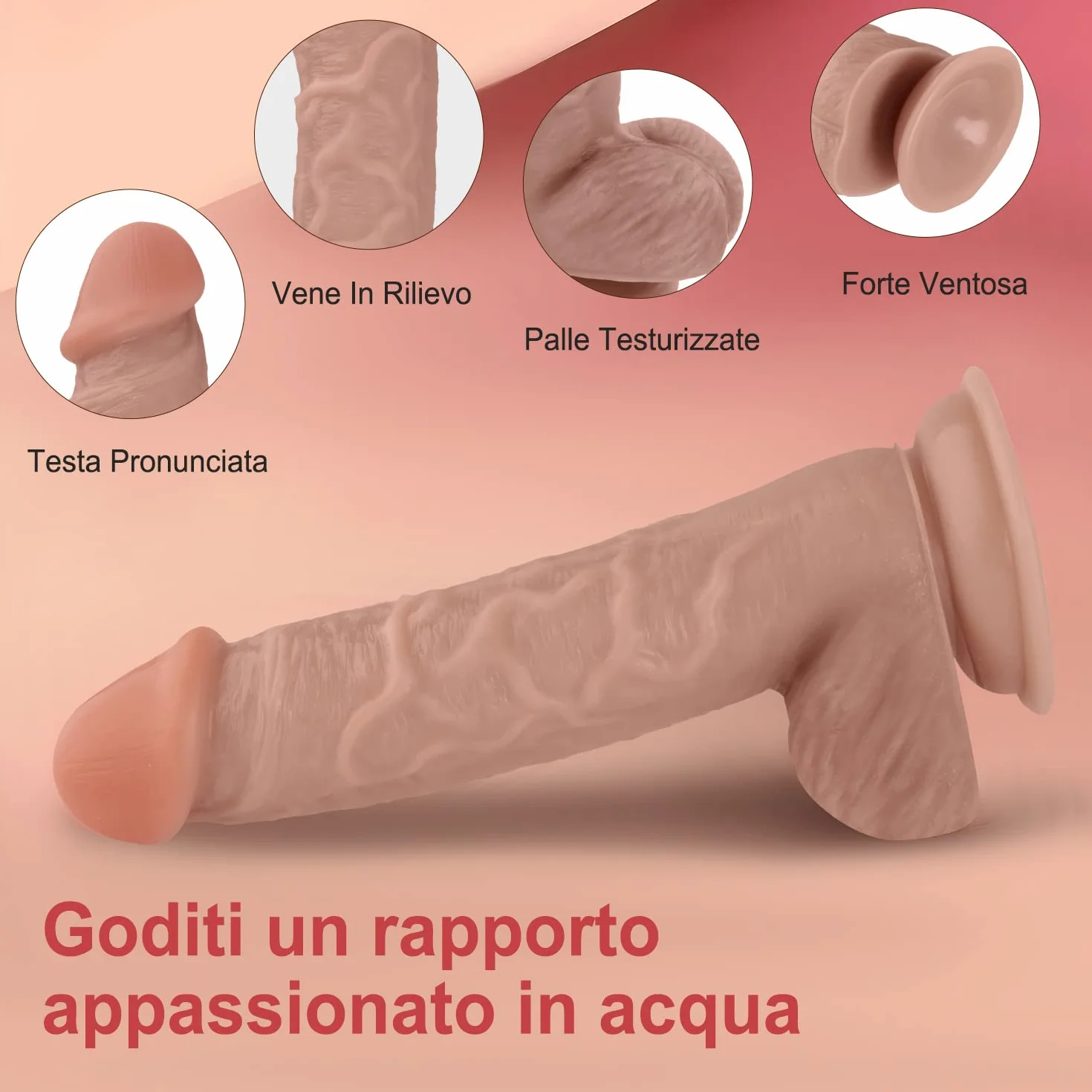 Dildo Realistico Sexytoysys Donna Uomo Coppia Dildo 21.5cm Fallo Realistico Finto Pene per Principianti per Donne e Forte Ventosa Plug Anale Sex Toy per Uomini Dildo 6cm XXL per Coppie
