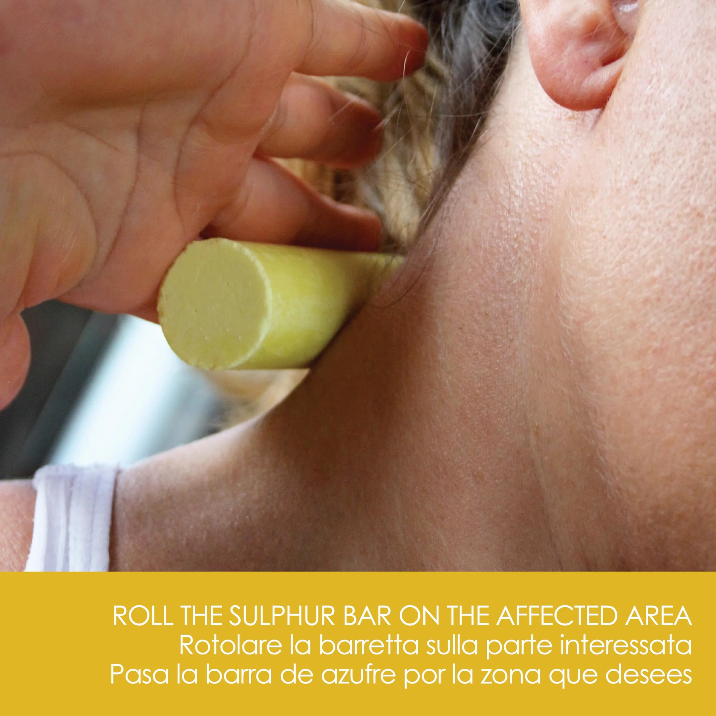 LYNPHA VITALE Cannelli Zolfo Puro per Massaggio Cervicale e Muscolare – 3 Barrette Naturali per Tensione, Contratture e Fastidi Muscolari, Rimedio Antico