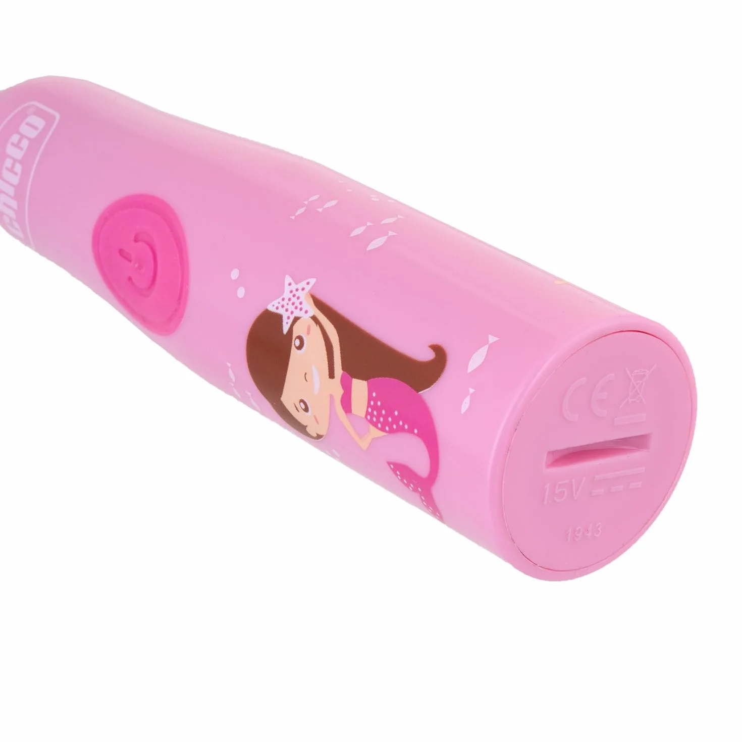 Chicco Spazzolino Elettrico Bambini, Setole Morbide, Delicato Sulle Gengive, Con Batterie Sostituibili E Testina Di Ricambio, Rosa, 3 Mesi+