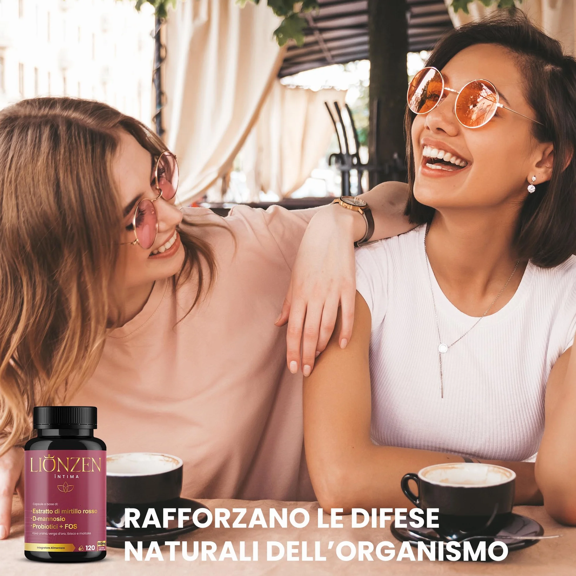Probiotici Donna Flora Intima | Mirtillo Rosso, D-mannosio +12 Ingredienti naturali | +2000 milioni UFC | Benessere delle vie urinarie femminili | 120 capsule | Lionzen Intima