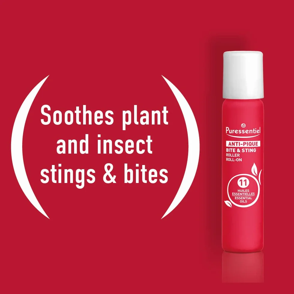 Puressentiel - SOS Insetti - Roller Lenitivo - Aiuta a lenire la pelle irritata dalle punture - Attivi 100% naturali - con 11 Oli Essenziali - 100% puri e naturali - Vegan e Cruelty Free - 5 ml