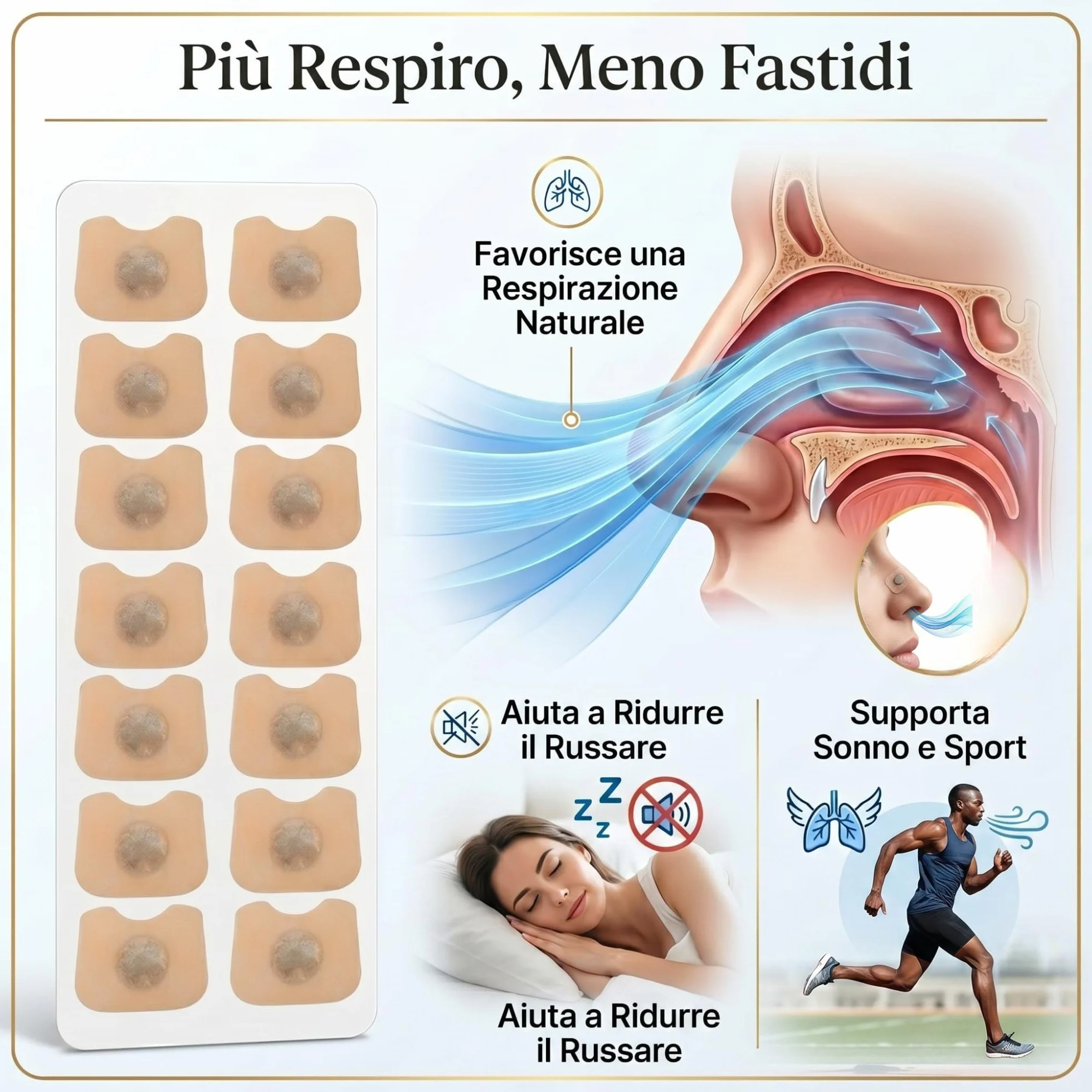 ACant Ricariche Cerotti Nasali Magnetici 60 Extra Forti Compatibili con Dilatatore Nasale