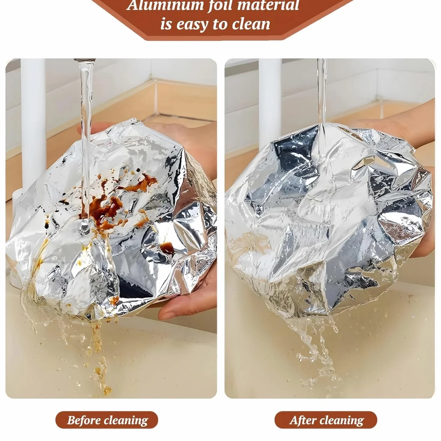 Sacchetti Alluminio per Alimenti 100PCS Copri Cibo Pellicola con Gomma Elastica Riutilizzabili Argento 22cm