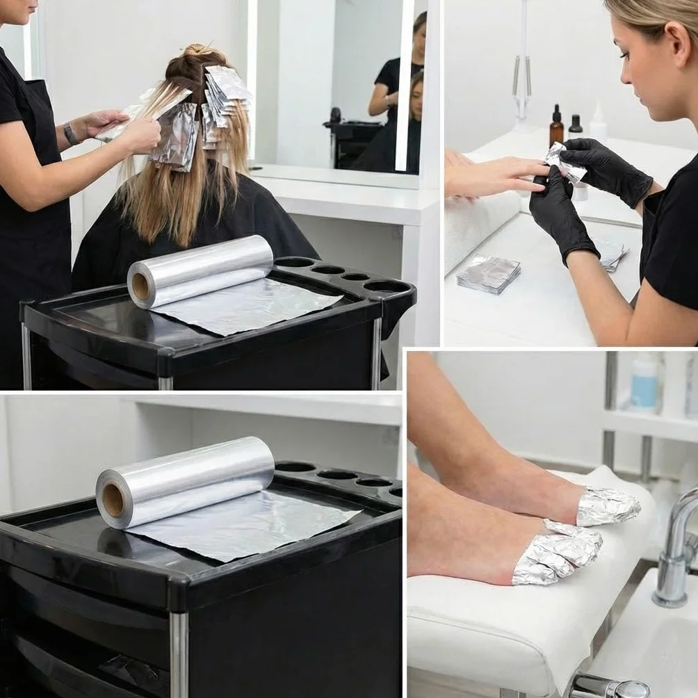 Carta Stagnola Alluminio Professionale 6 Rotoli 12cm x 100mt Parrucchieri Balayage
