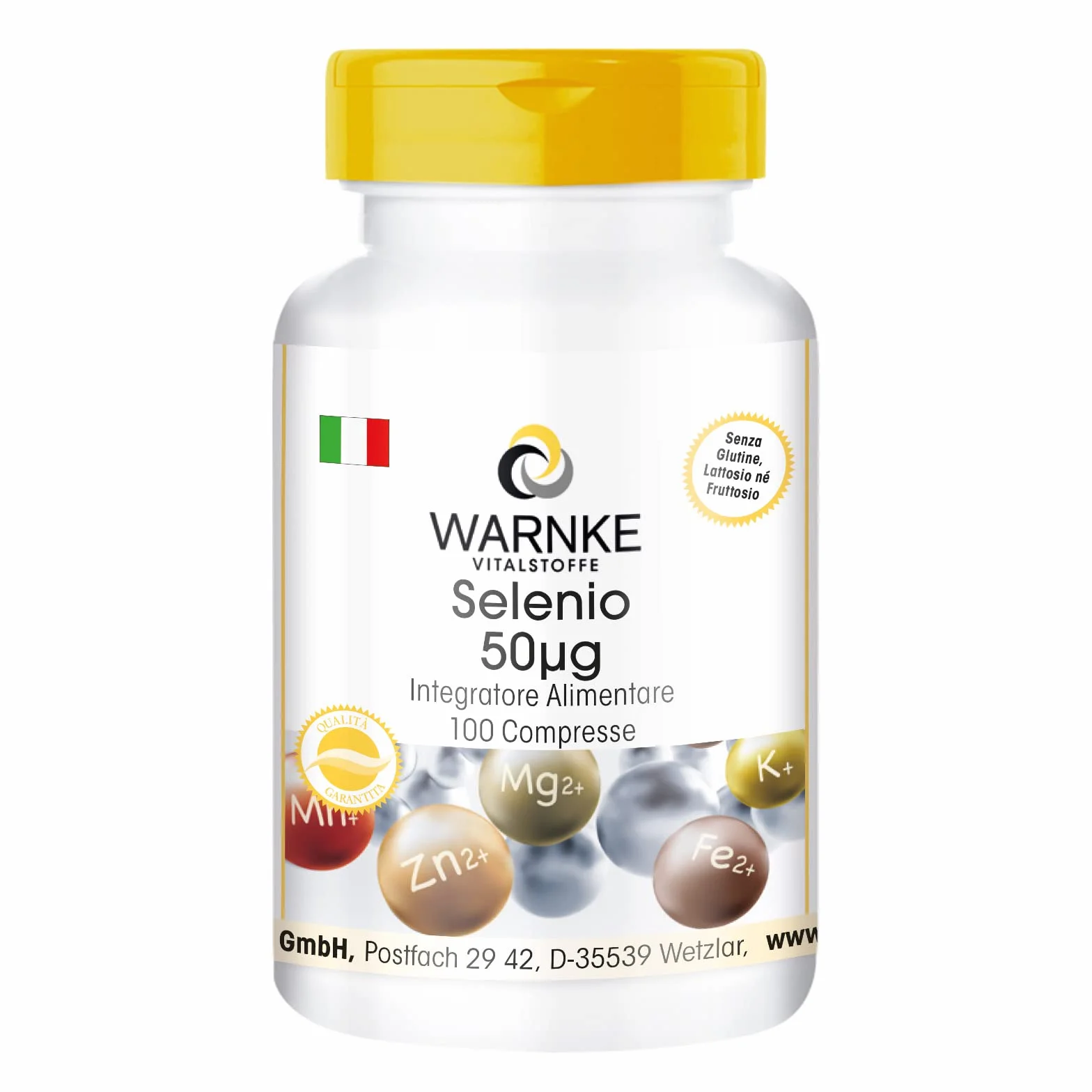 Selenio 50 mcg - 100 compresse - Antiossidante | Warnke Vitalstoffe - Qualità da farmacia tedesca