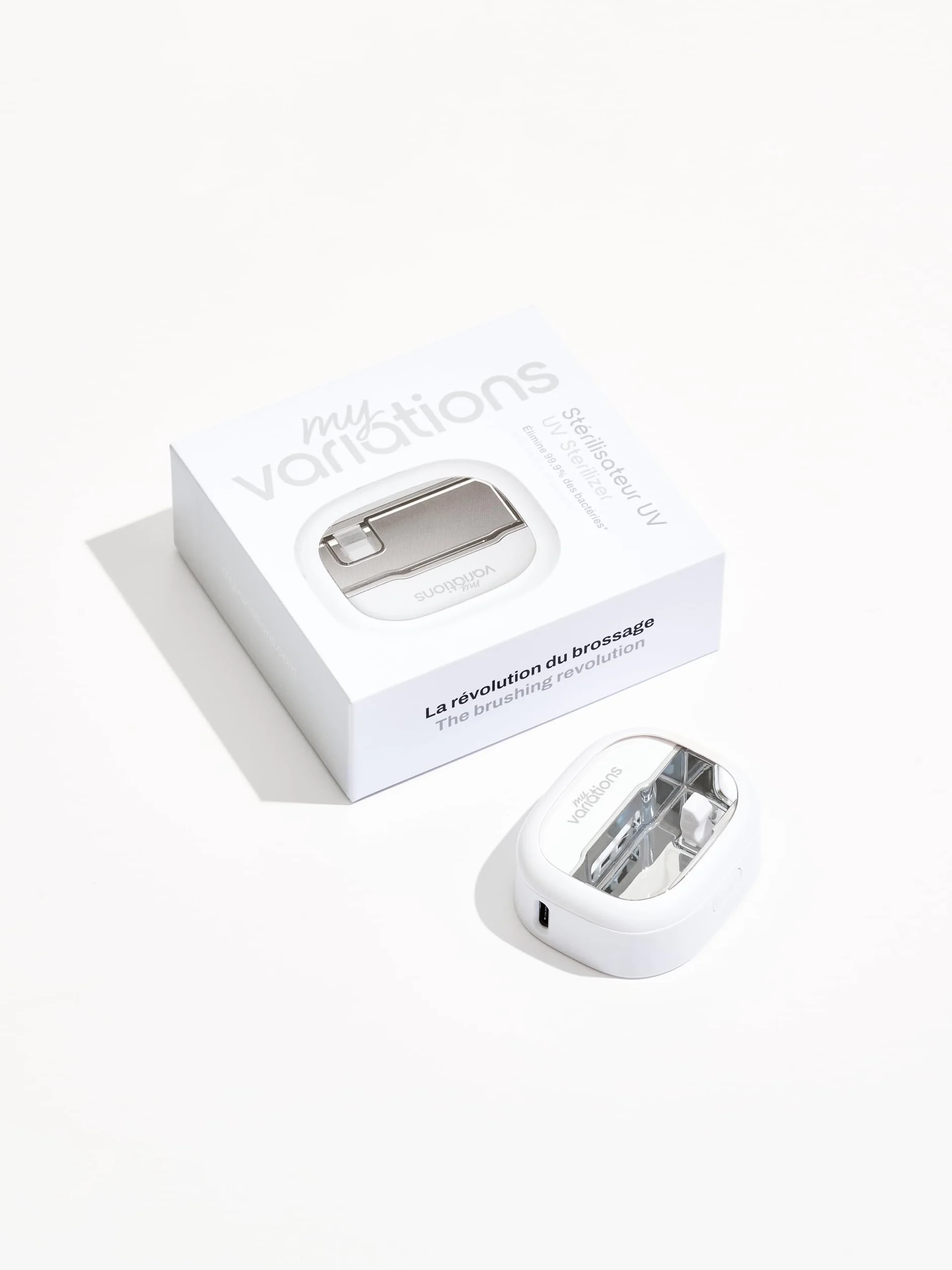 My Variations - Sterilizzatore UV per spazzolino da denti - Elimina il 99,9% dei batteri - Disinfezione rapida in 3 min - Fino a 60 giorni di autonomia - Compatto e ricaricabile USB-C - Con supporto