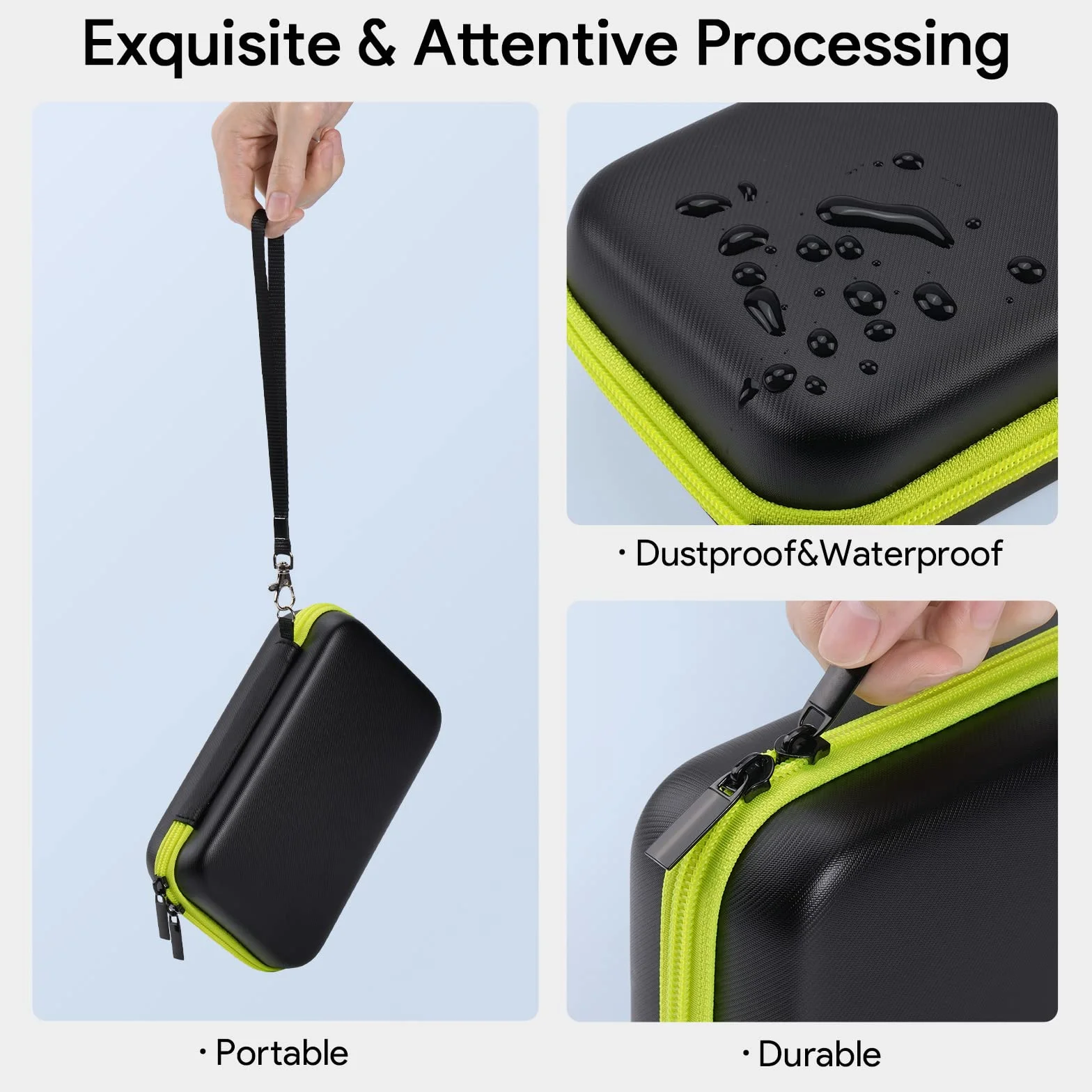 Custodia compatibile con One Blade QP2530/30, QP2630/30, QP2520/30, QP2520/65, tagliabarba elettrico, custodia rigida Eva da viaggio per OneBlade 360 con spugna, verde One PC