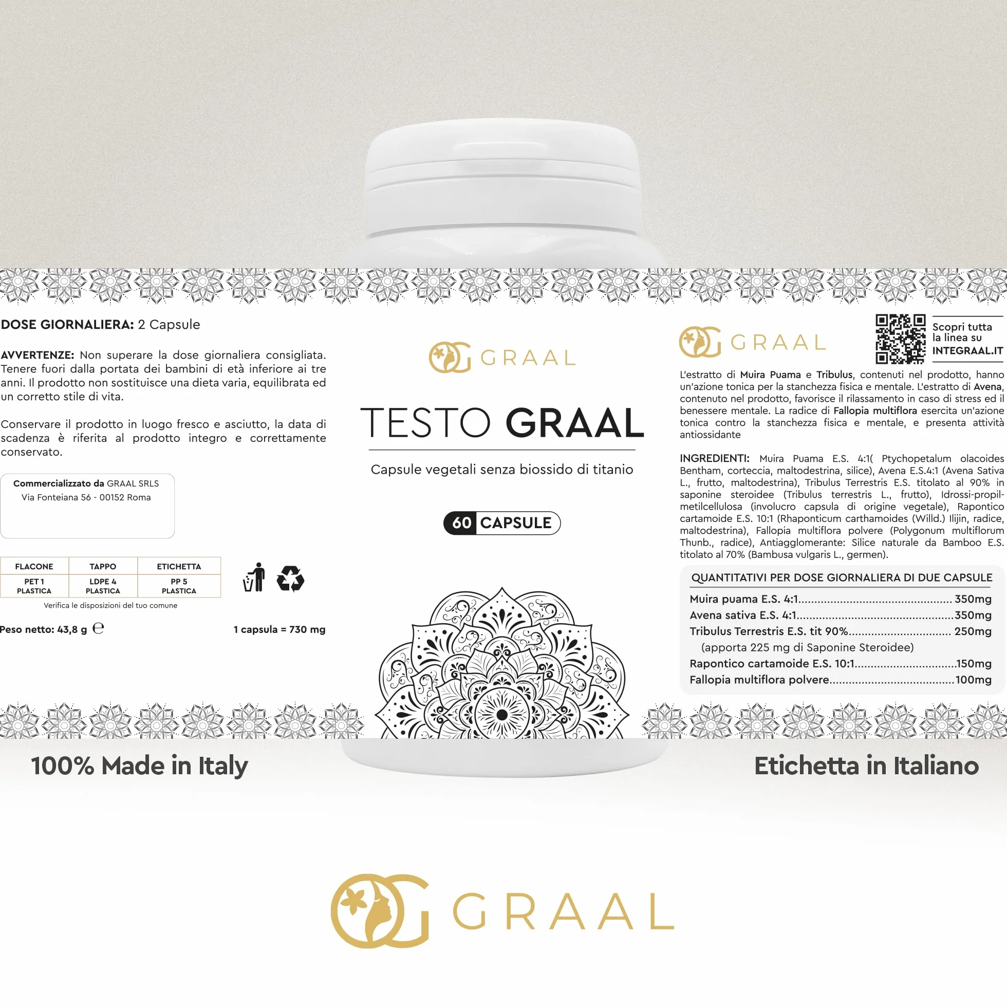 TestoGraal Testosterone Uomo