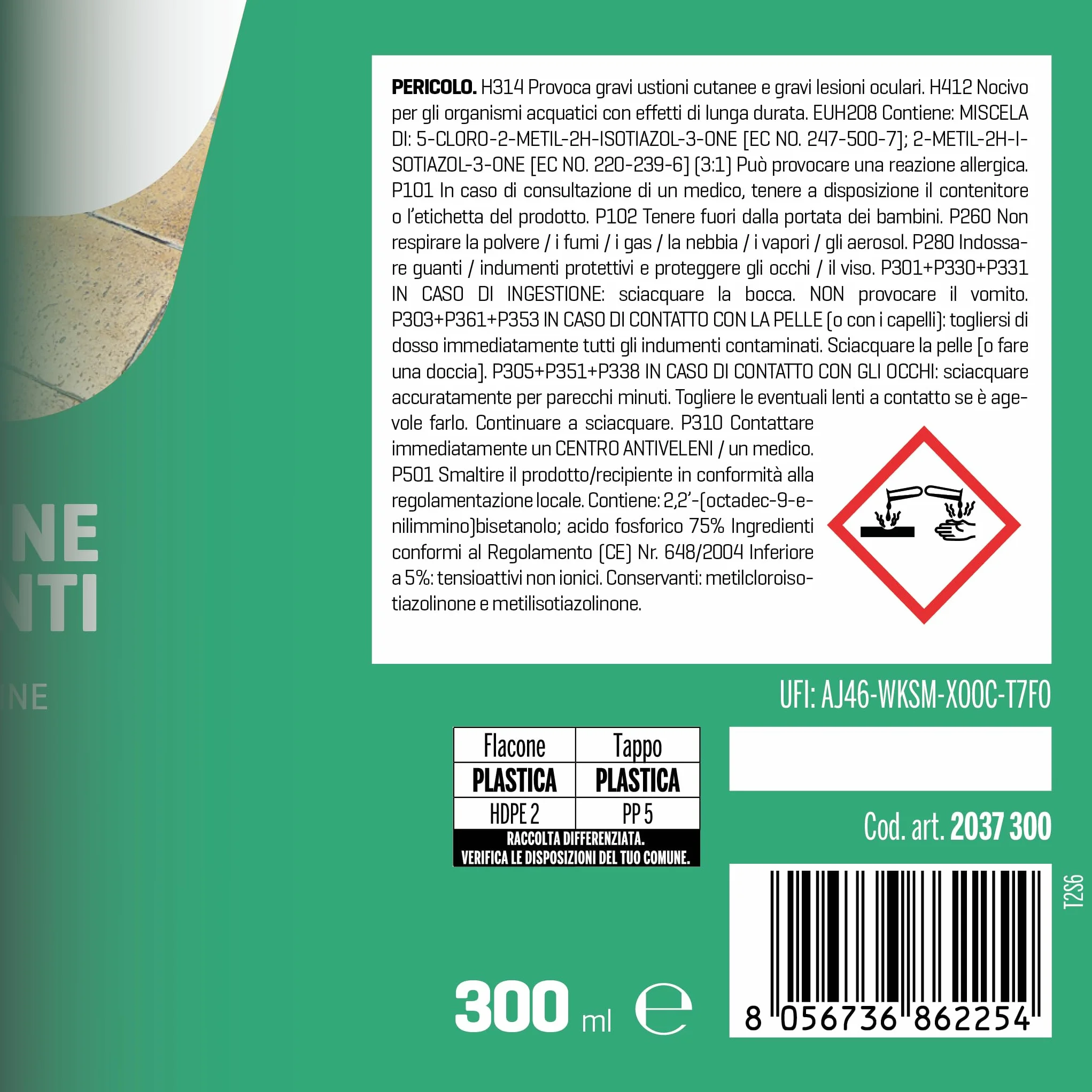 CAMP Rust X Togliruggine Antiruggine 300 ml per Pavimenti e Rivestimenti