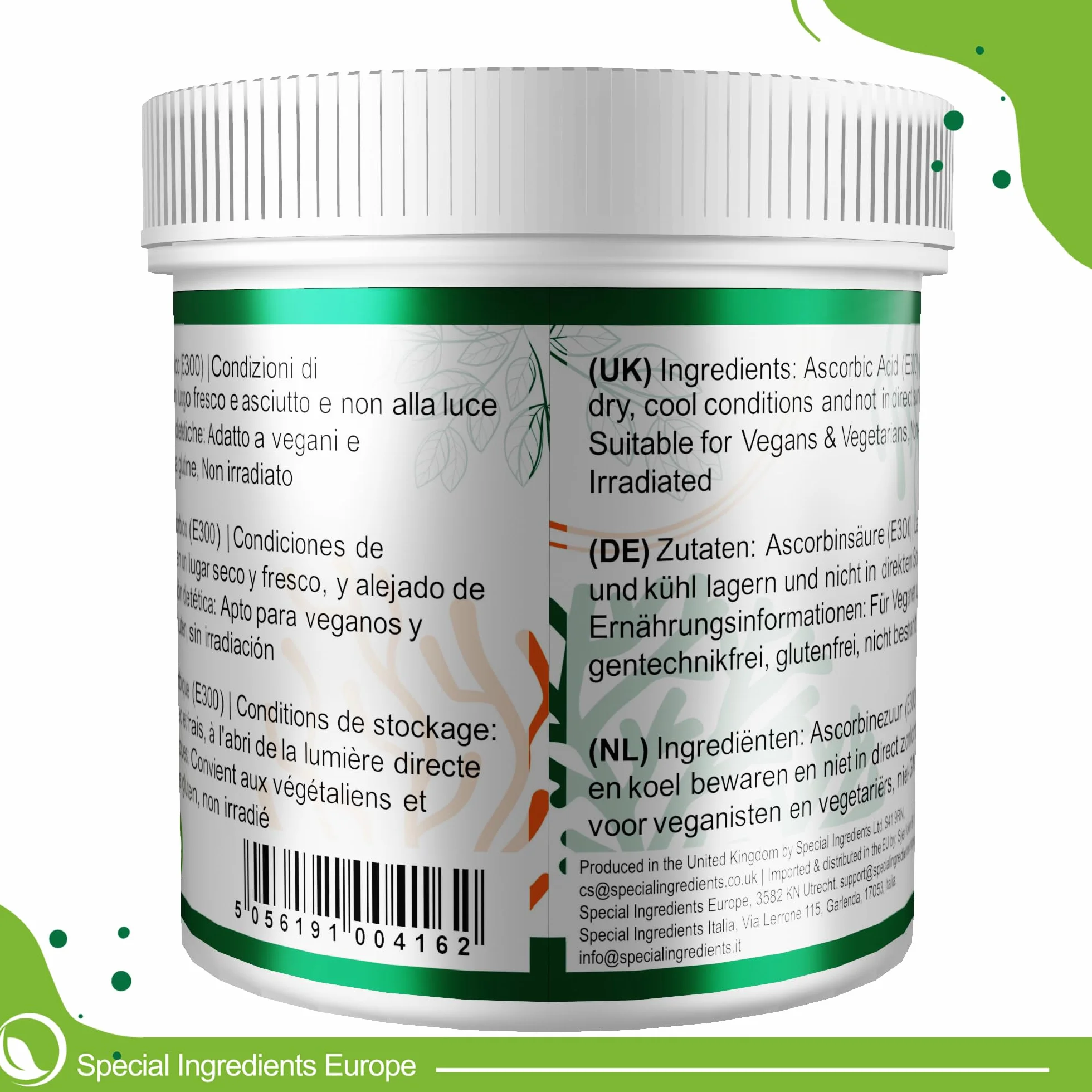 Kwas askorbinowy 250 g, premium, wegański, bez GMO, bez glutenu