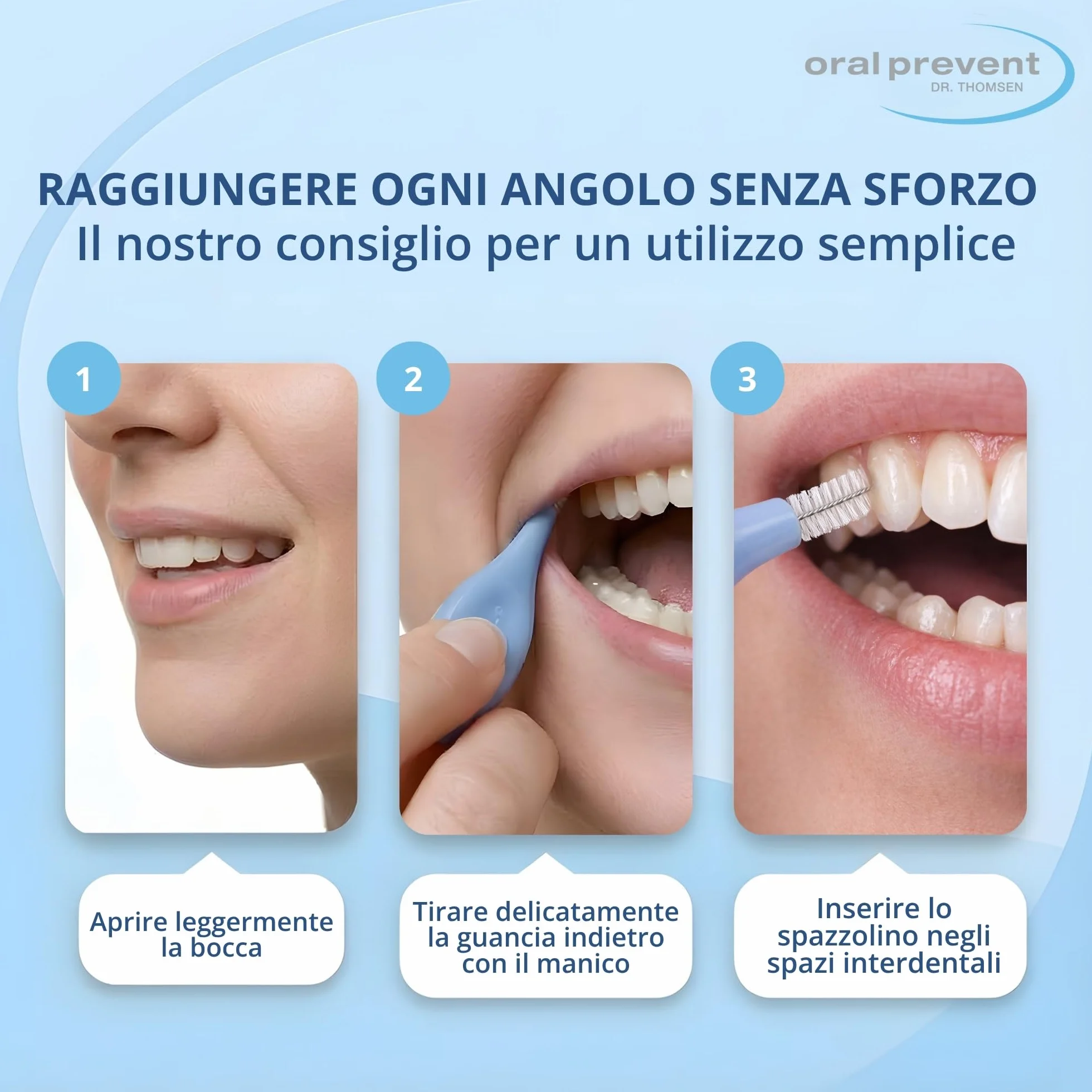 Smart Grip spazzole interdentali ISO 6 1,10 mm plastica biobica 25 pezzi