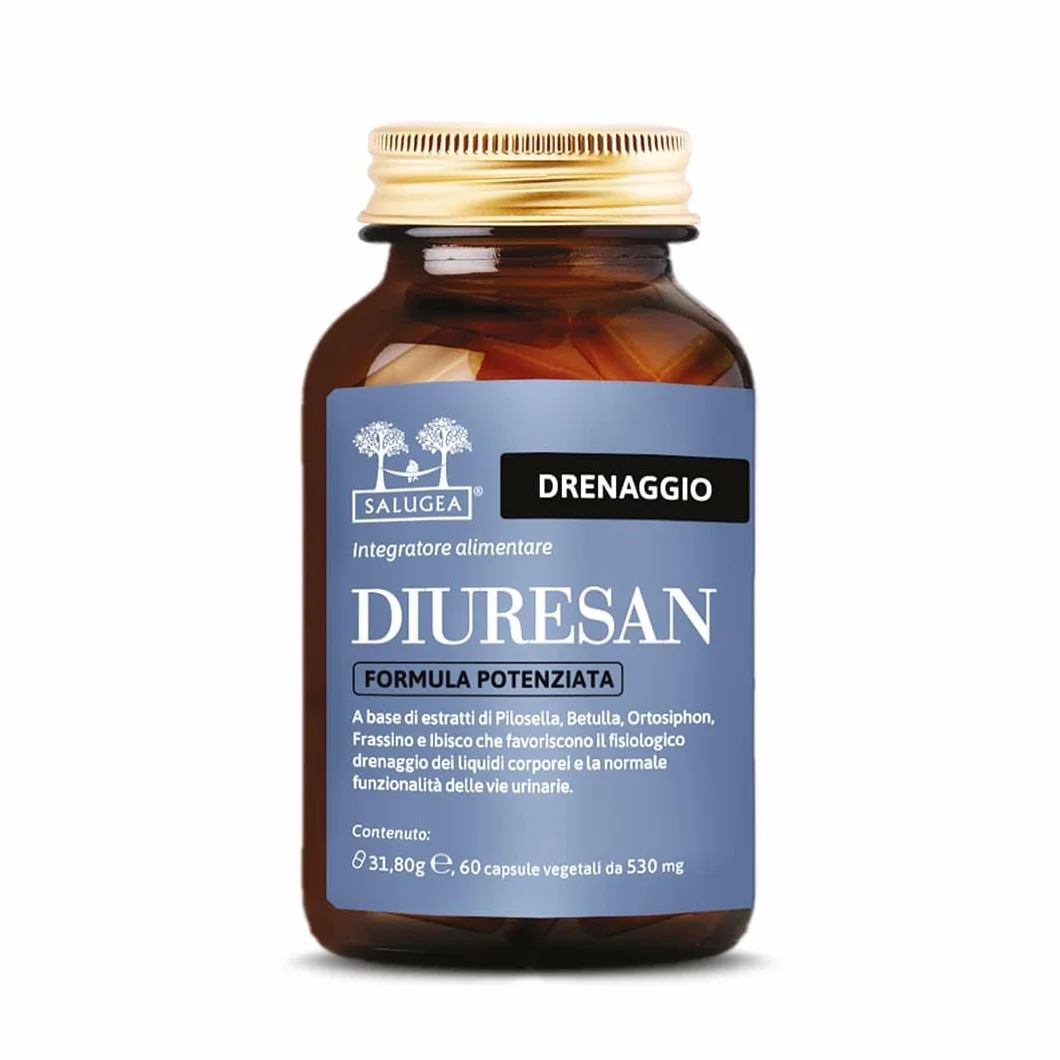 Salugea DIURESAN Formula Potenziata Integratore Ritenzione Idrica Drenaggio Depurazione Capsule Vegetali 60 capsule