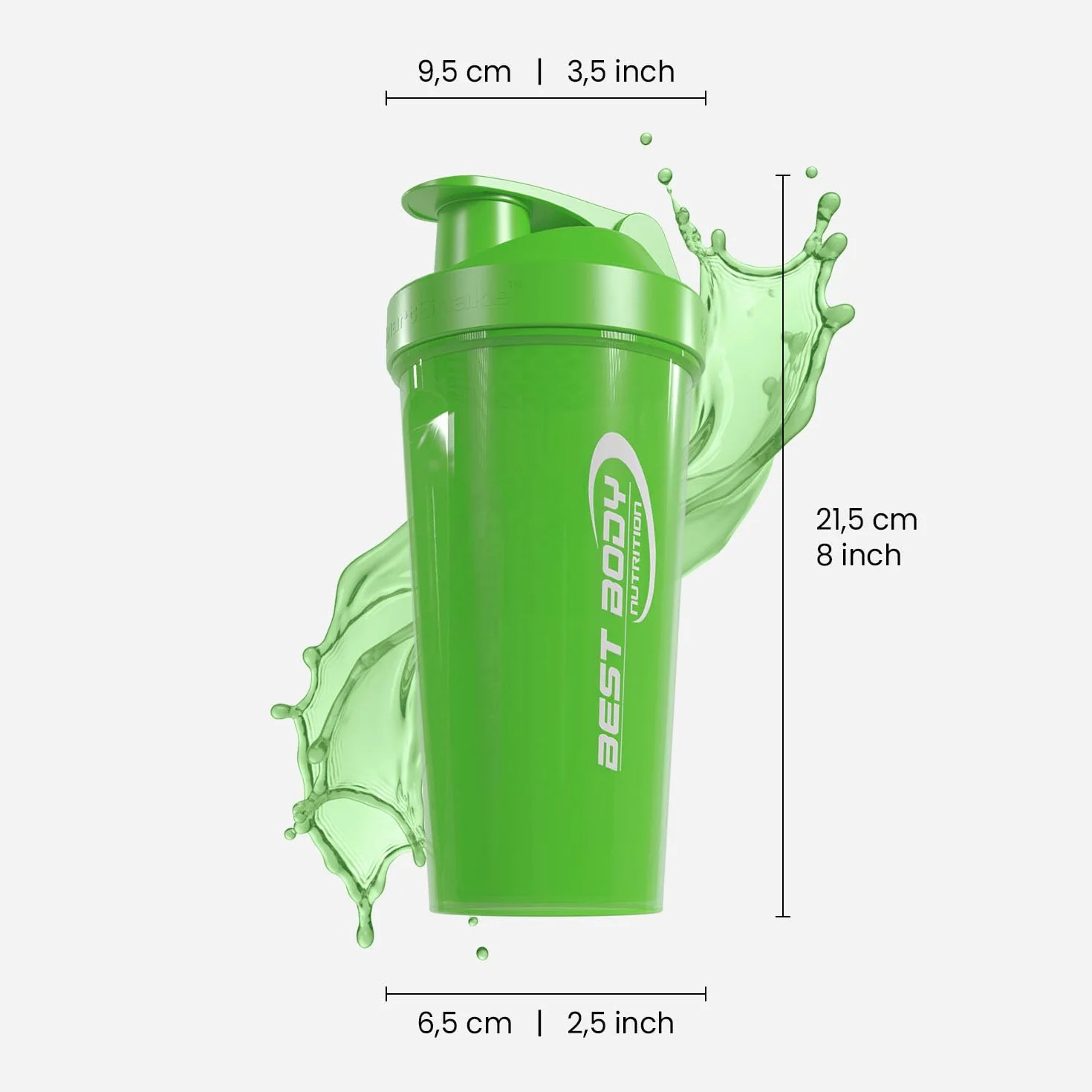 Best Body Eiweiß-Shaker Edition Frullati Verde - Capacità: 700 ml