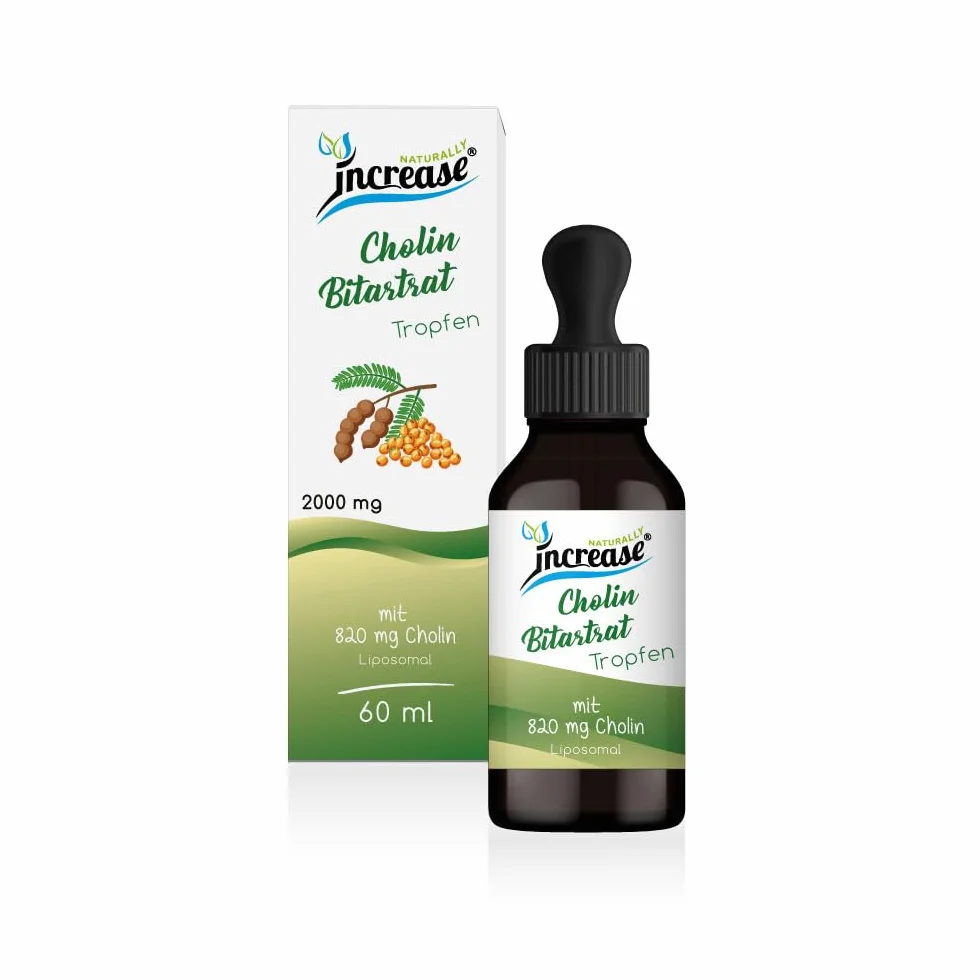 Colina bitartrato liposomiale gocce 60.000 mg 2000 mg per dose giornaliera 820 mg colina MCT olio alta biodisponibilità
