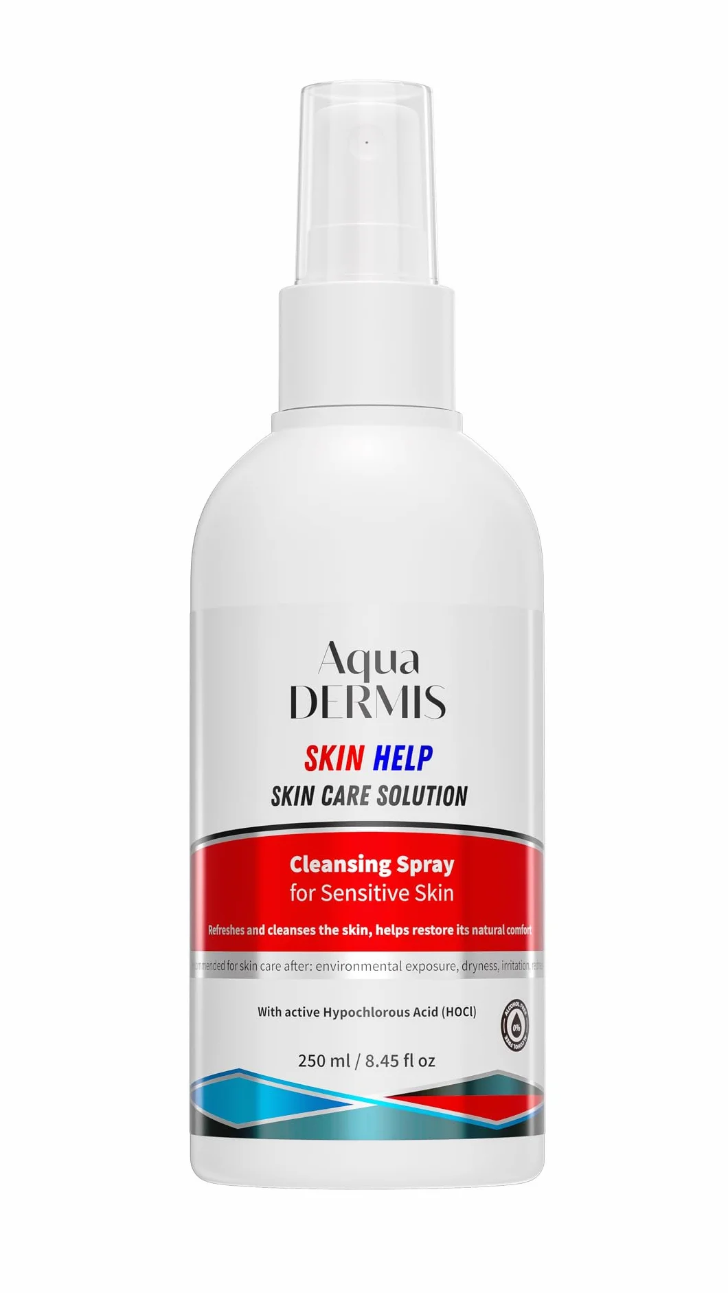 Spray per terapia delle ferite con acido ipocloroso, disinfettante naturale per ferite, ustioni, acne, eczema e tatuaggi, senza alcool, sicuro per pelli sensibili, 250 ml