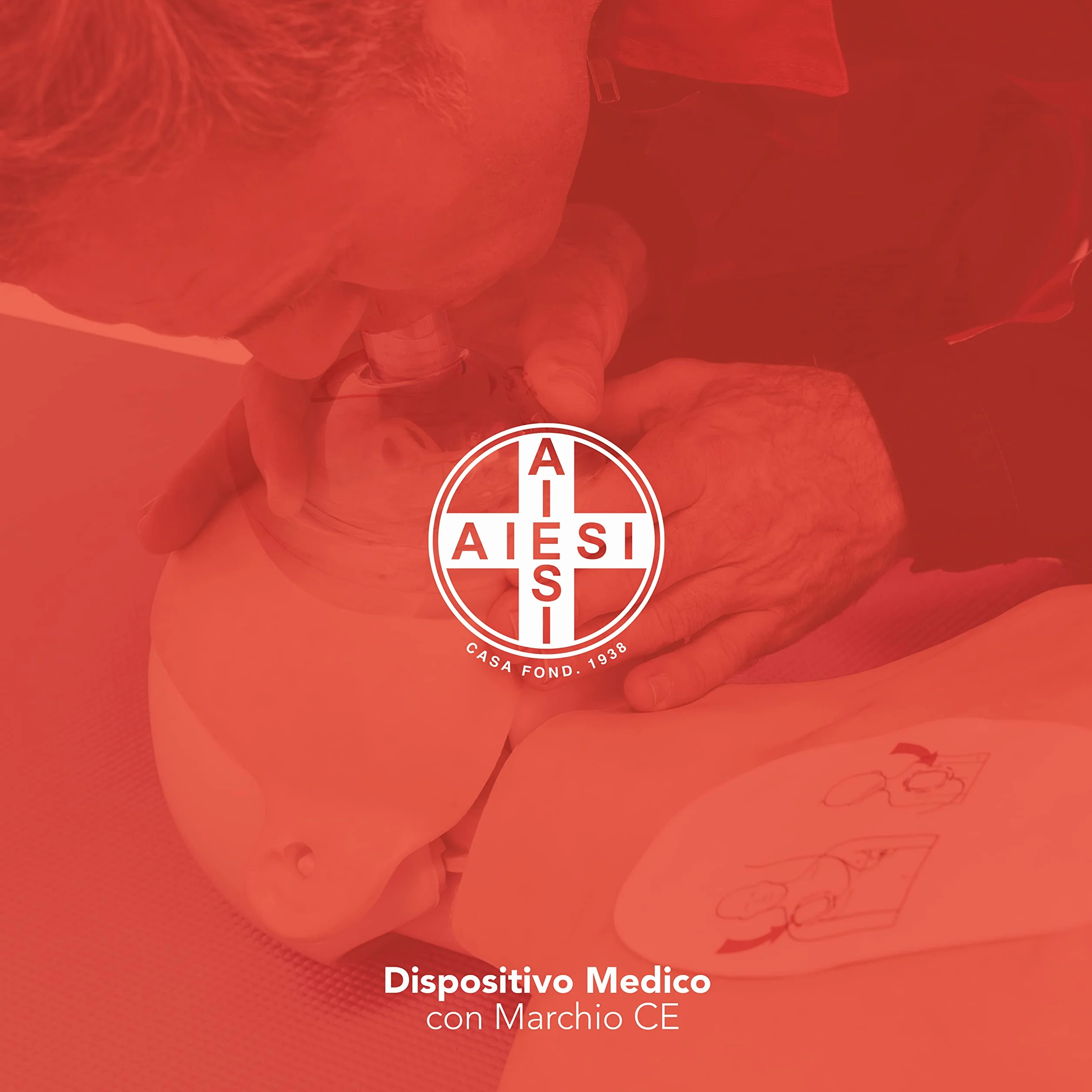 AIESI Pocket Mask maschera di rianimazione professionale con valvola unidirezionale e filtro CPR Resuscitator