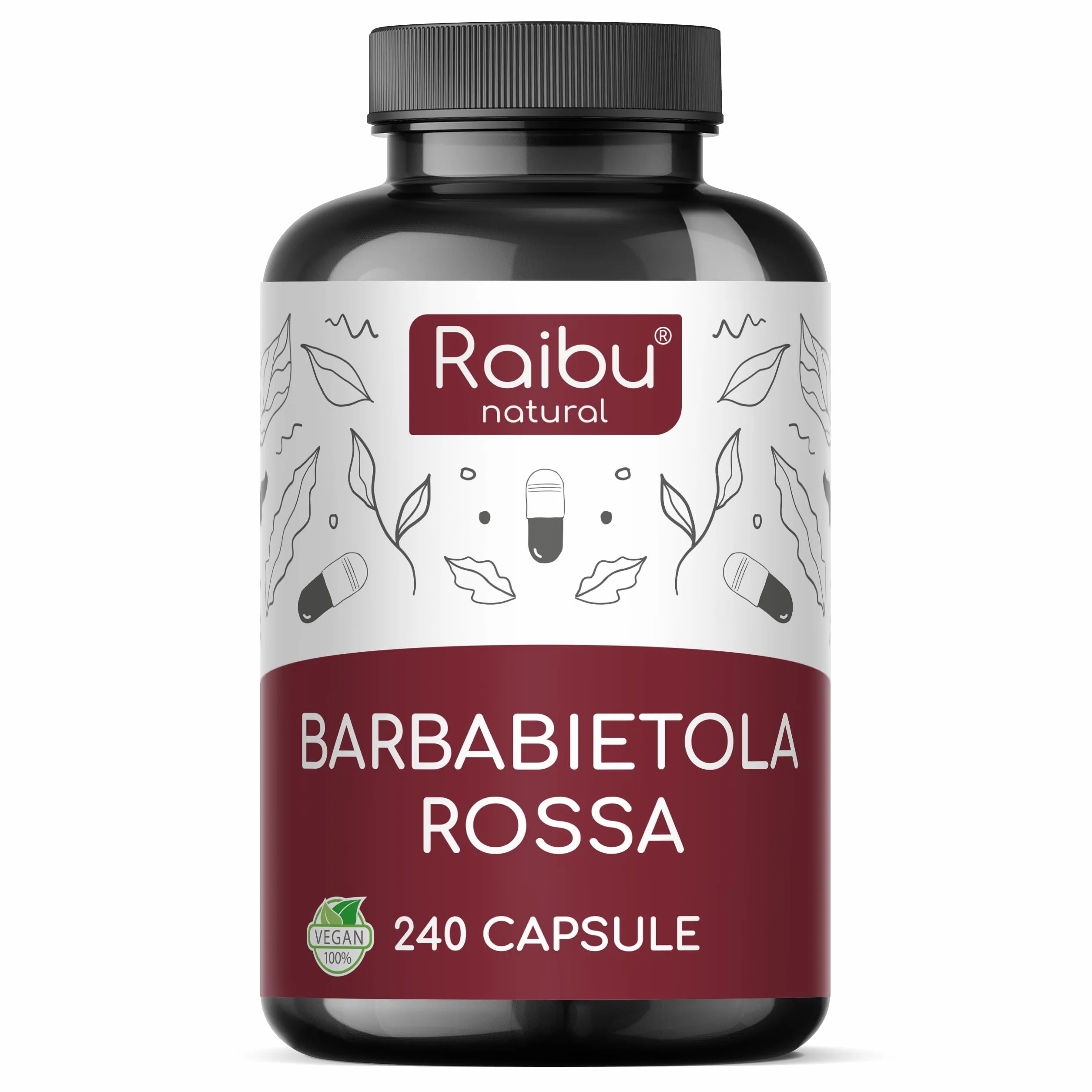 Barbabietola Rossa Integratore 14000 mg 240 Capsule Estratto 10:1 Supporto Ossido Nitrico Vegano