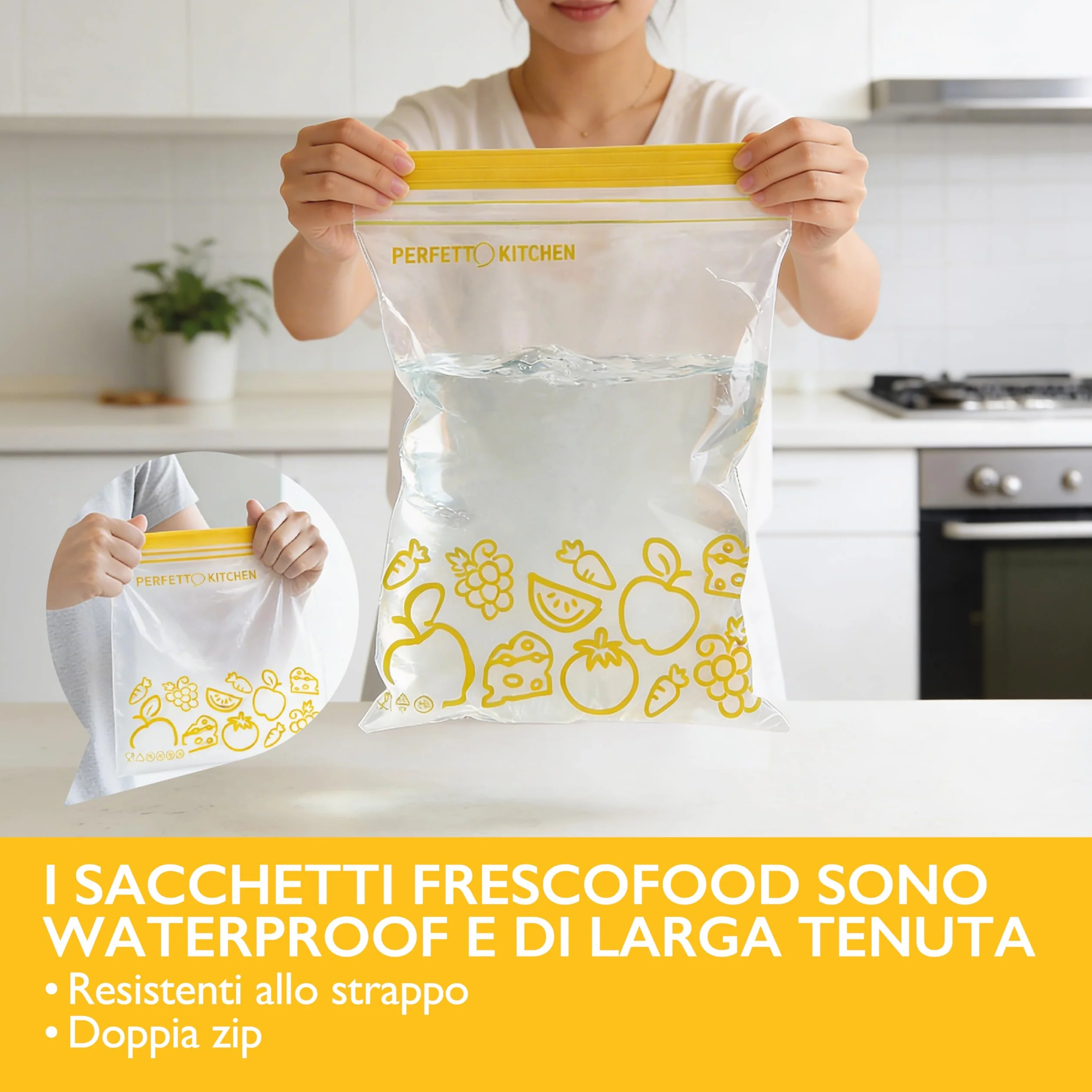 BUSTA FRIGO/CONGELATORE coll. Frescofood - conf. 20 pezzi - cm. 21xh.21,5 - S