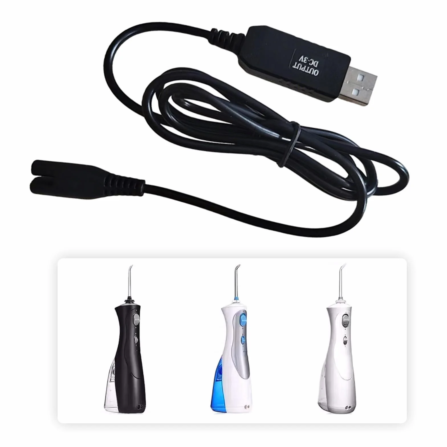 Cavo di alimentazione USB 3 V compatto per irrigatori orali