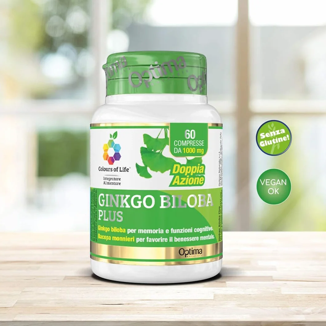 Ginkgo Biloba Plus Integratore di Ginkgo Biloba Supporto Capacità Cognitive Memoria Apprendimento Riduce Stress Fisico Mentale Senza Glutine Vegano 6