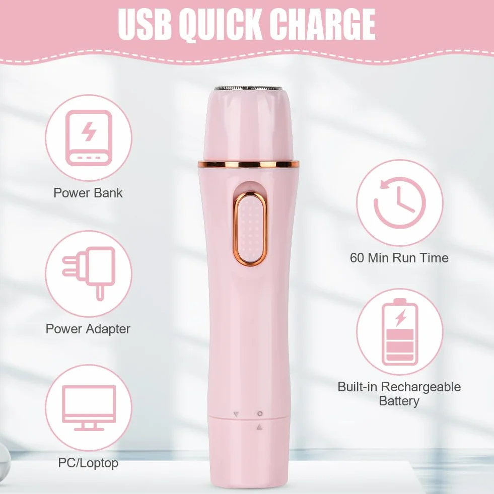 ACWOO Rasoio Elettrico Donna, 4 in 1 Epilatore Senza Fili, Ricaricabile Epilatore viso, Depilatore Multifunzione a Secco e Bagnato per Una Rasatura Delicata e Accurata, Impermeabile