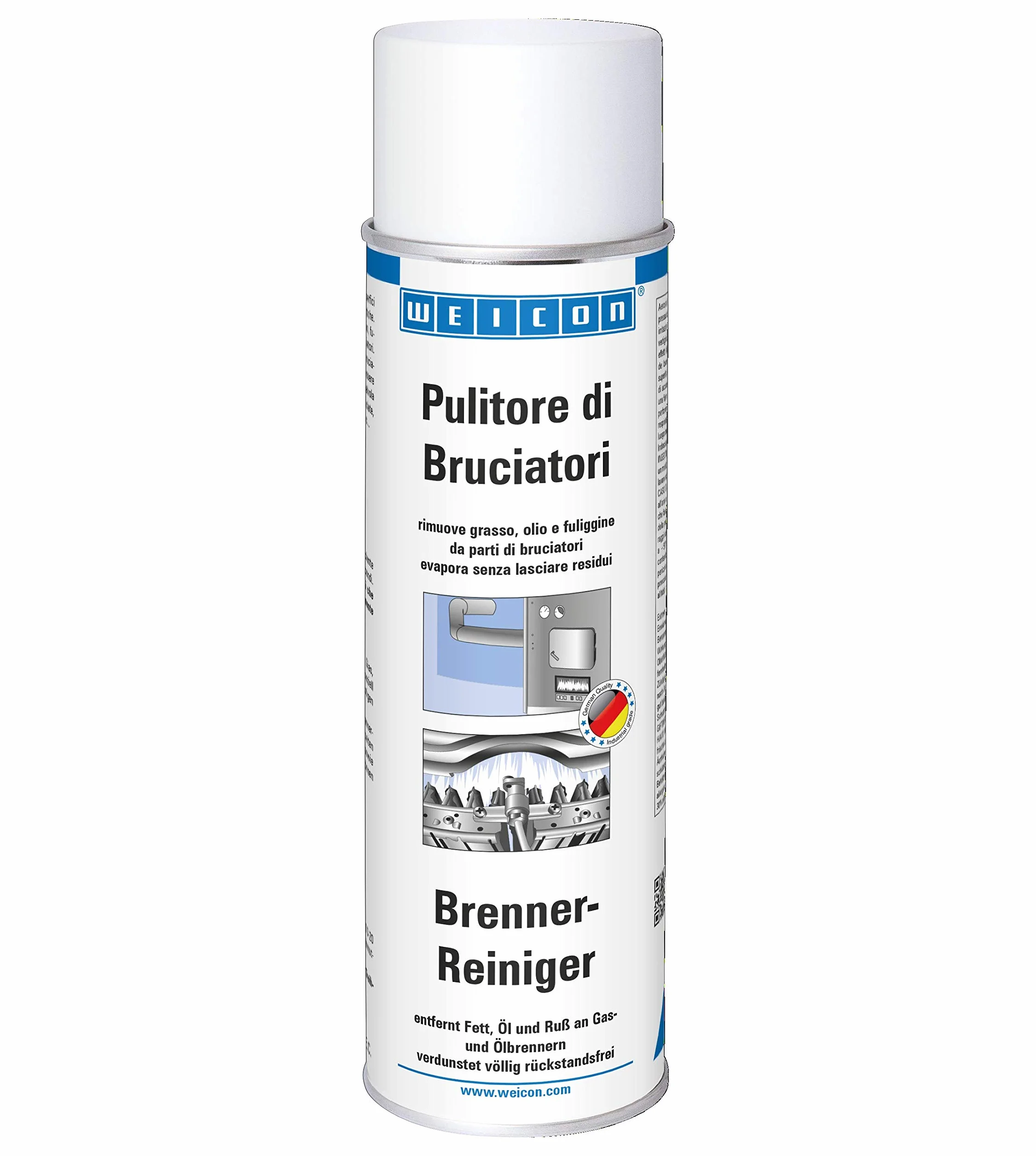 WEICON Detergente per Bruciatori 500 ml | Sgrassante e antisporco per caminetto e tubo della stufa | Incolore