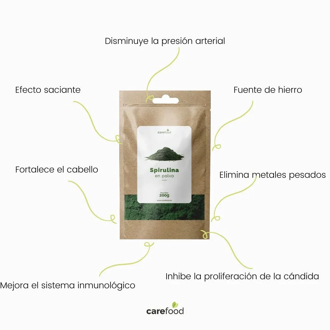 Spirulina Polvere Bio 200 g Alga Spirulina Superalimenti Effetto Saziante
