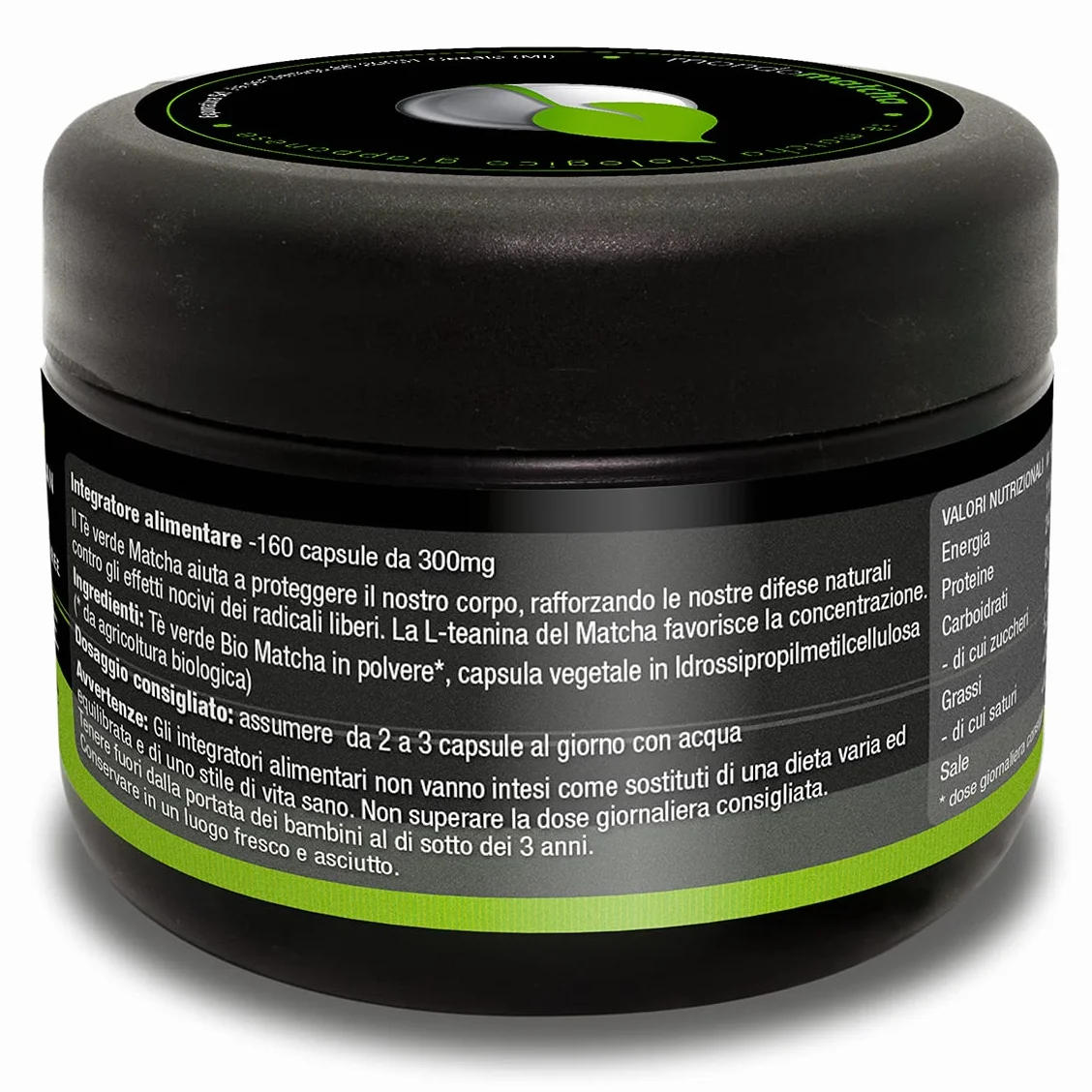 mondomatcha - Tè Verde Matcha Biologico Giapponese – 160 Capsule – Integratore 100% Vegano - Potente antiossidante - Puro e Naturale - Adatto a Vegani e Vegetariani - SENZA ADDITIVI