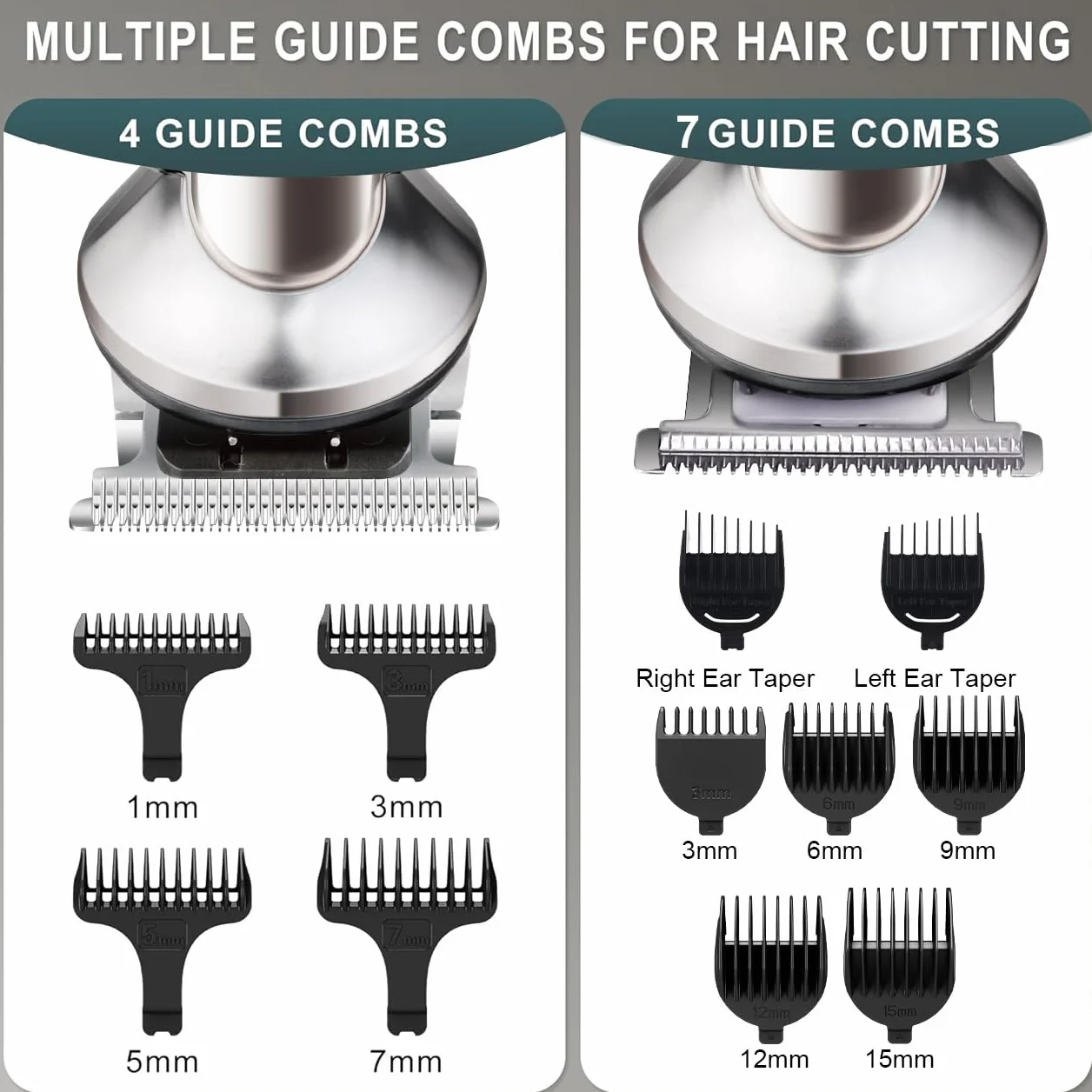 Hatteker Regolabarba Rasoio Elettrico Barba Professionale 7 in 1 Macchinetta per Barba