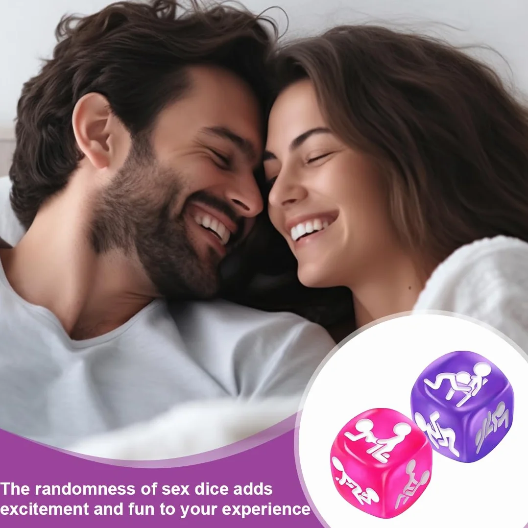 2 Pezzi Dado Sessuali Set, Giochi Erotici, Giochi Sessuali Hot per Coppia, Cubi Erotici Viola Orale E Rosa Sesso, 1.8Cm, Gioco Per Coppie Adulti Camera Da Letto