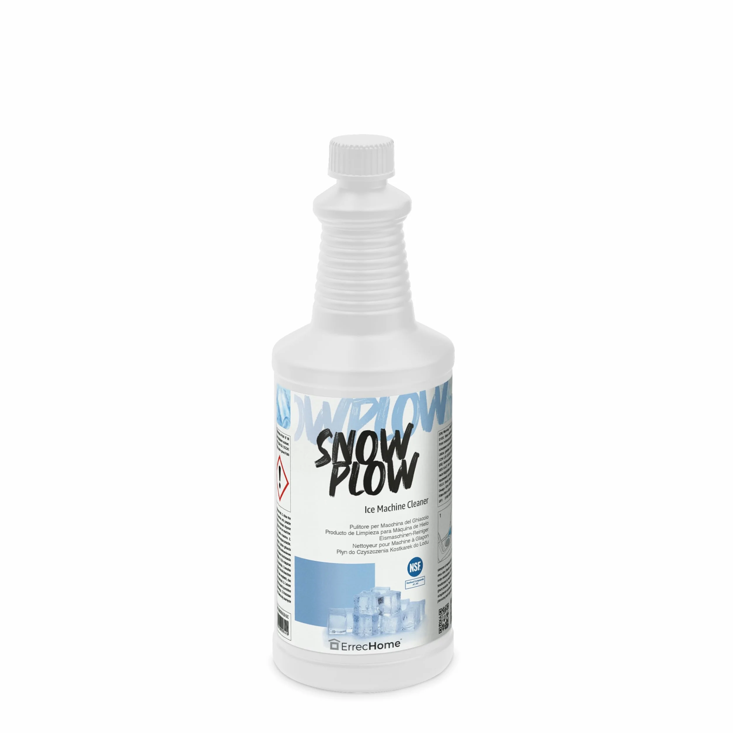 ErrecHome Snowplow Pulitore Disincrostante Anticalcare per Macchina del Ghiaccio 1 L NSF A1 A3