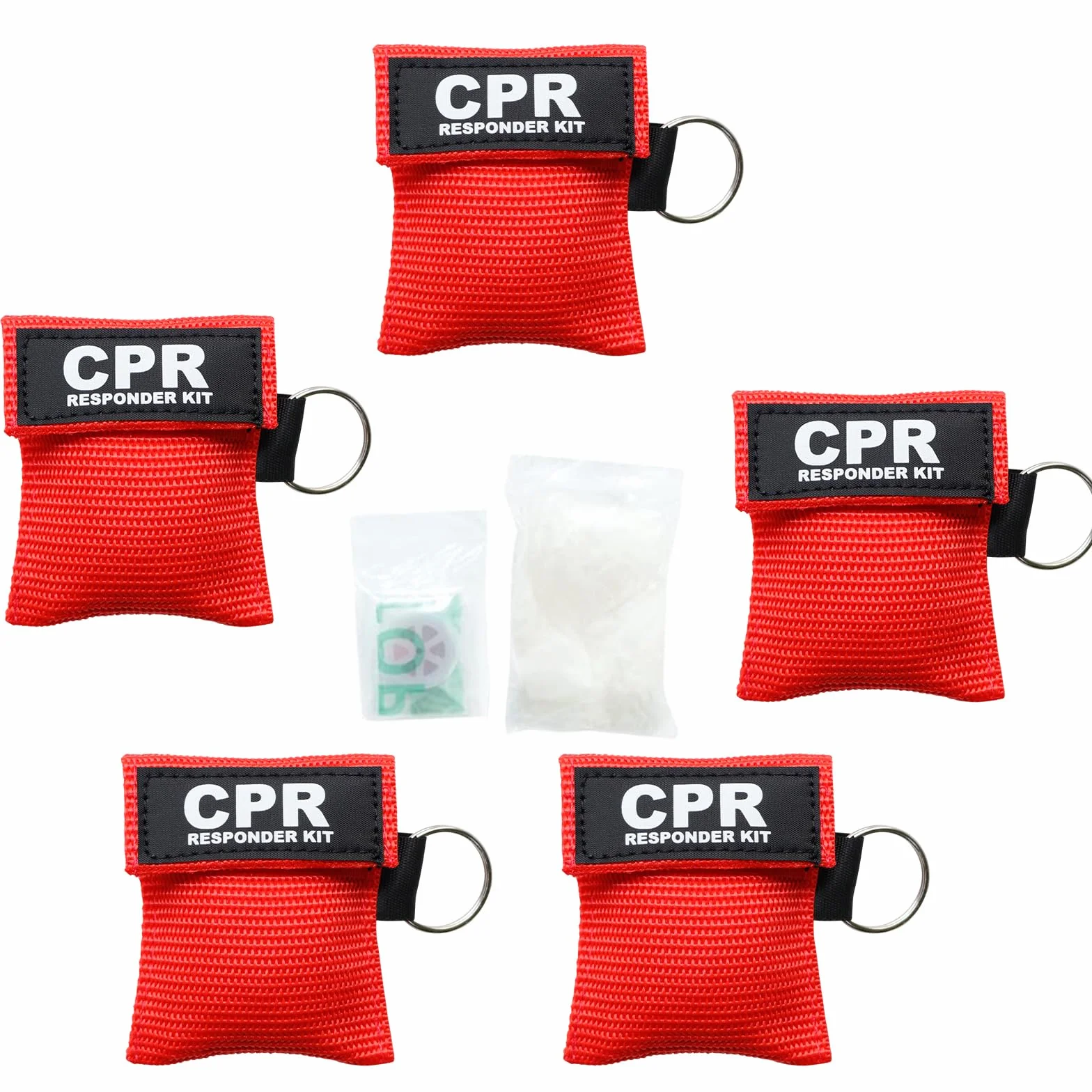 Mascherine CPR e guanti monouso PVC protezione viso valvola unidirezionale barriera respiratoria primo soccorso