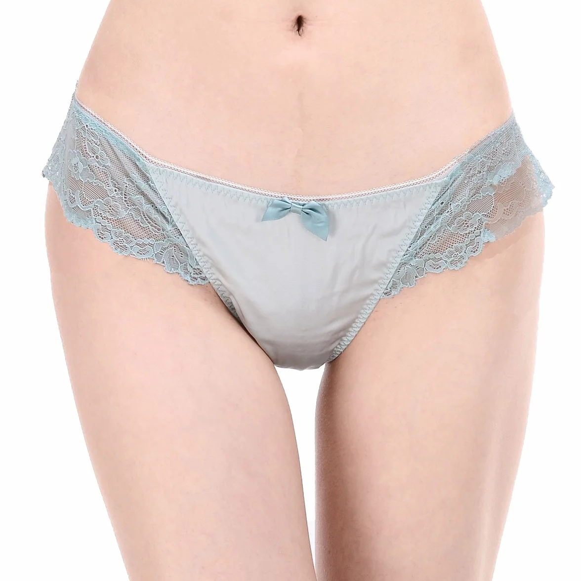 Paradise Silk 93% seta 7% spandex donne sexy pizzo perizoma mutandine