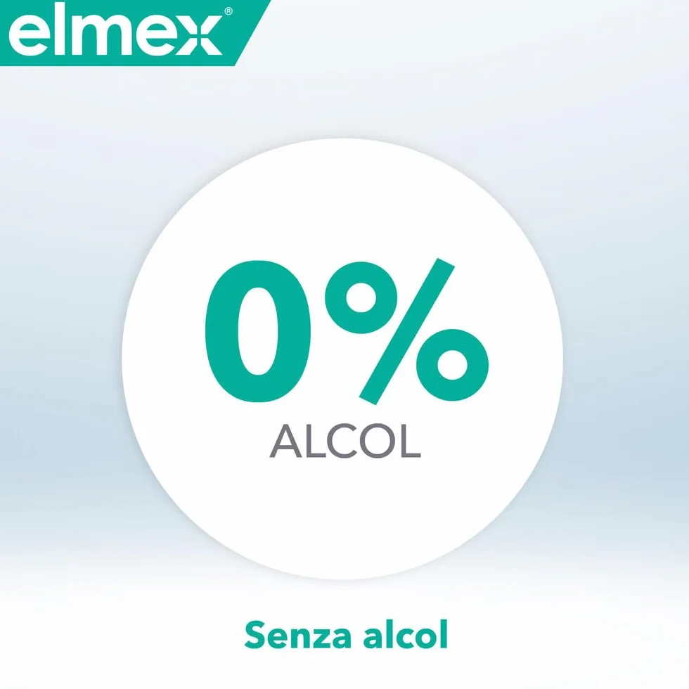 elmex Collutorio Sensitive 400ml Protezione Extra Denti Sensibili Carie Radicolare Con Fluoruro Amminico Tripla Azione 0% Alcohol