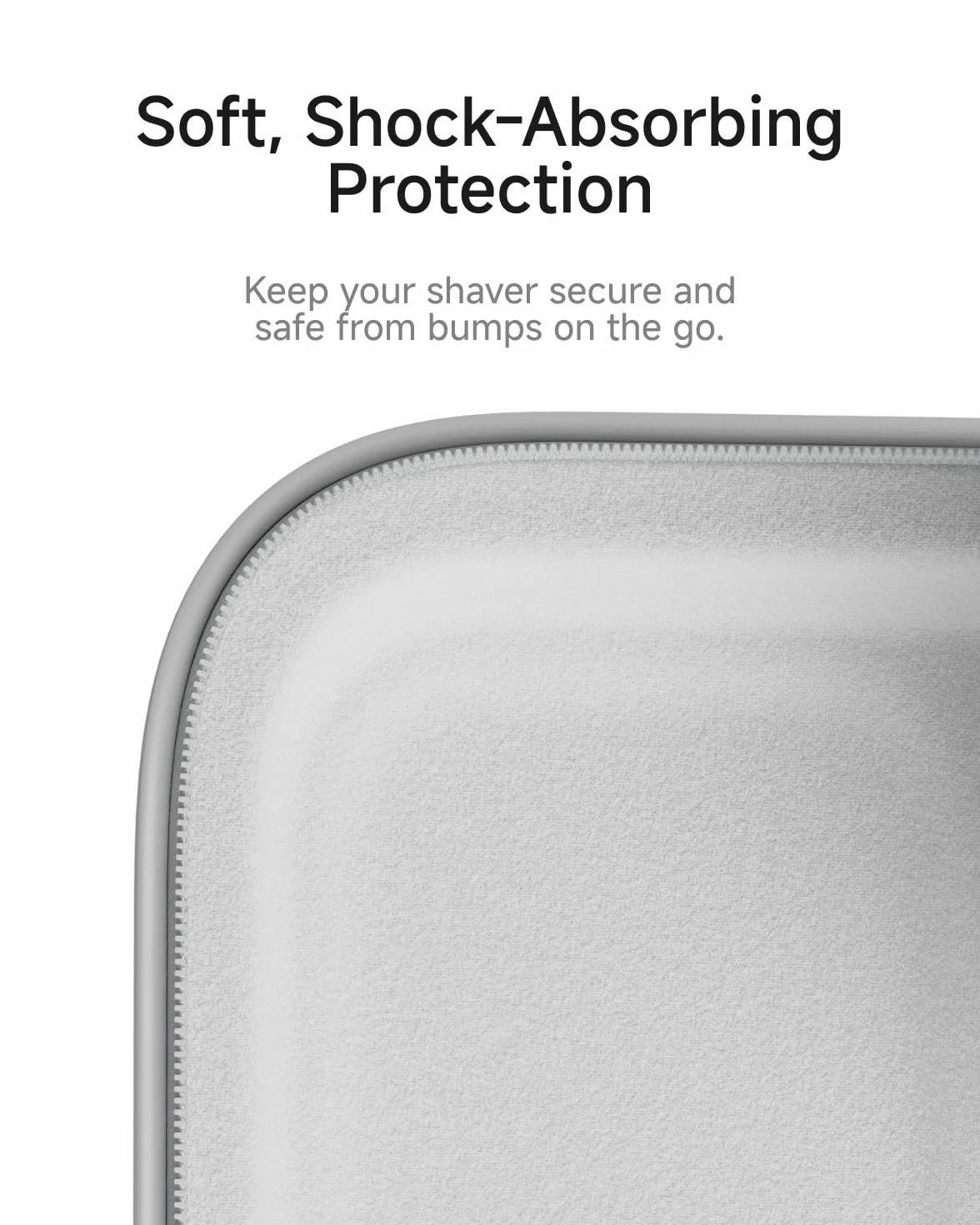 Laifen Custodia Da Viaggio per P3 Pro Rasoio Elettrico Interno Morbido Antiurto Texture Pelle Amichevole Design Leggero e Portatile, Ideale per Viaggi Professionali, Bianco (Grigio)
