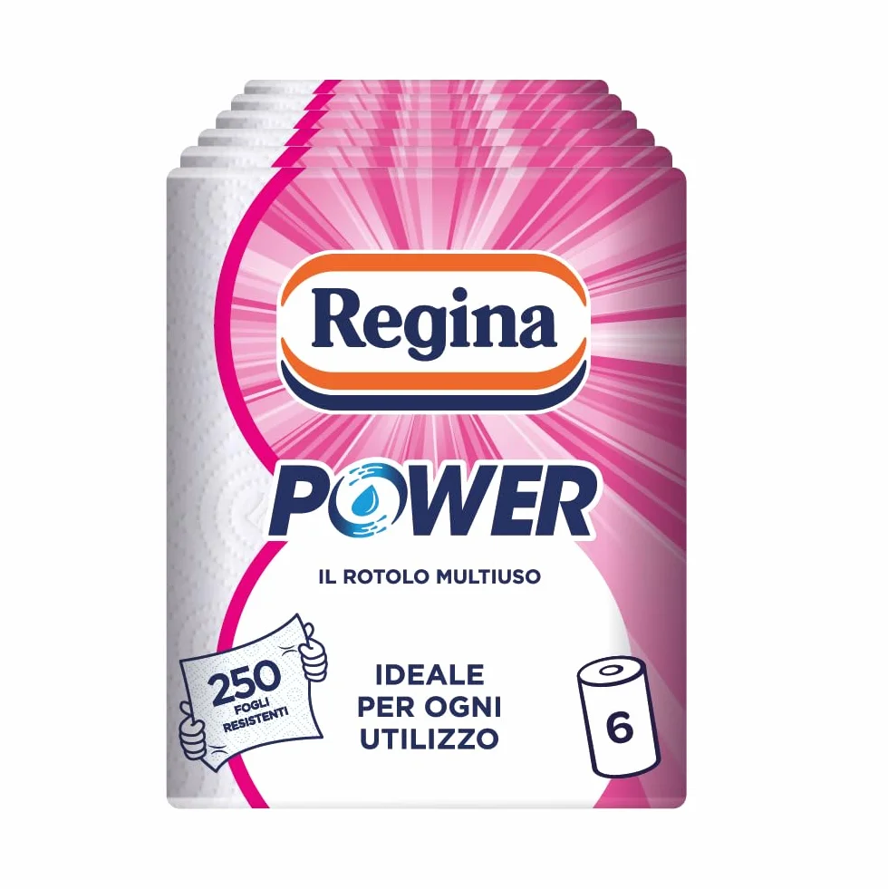 Regina Power Carta Multiuso 250 Fogli 2 Veli Pulizia Superfici FSC