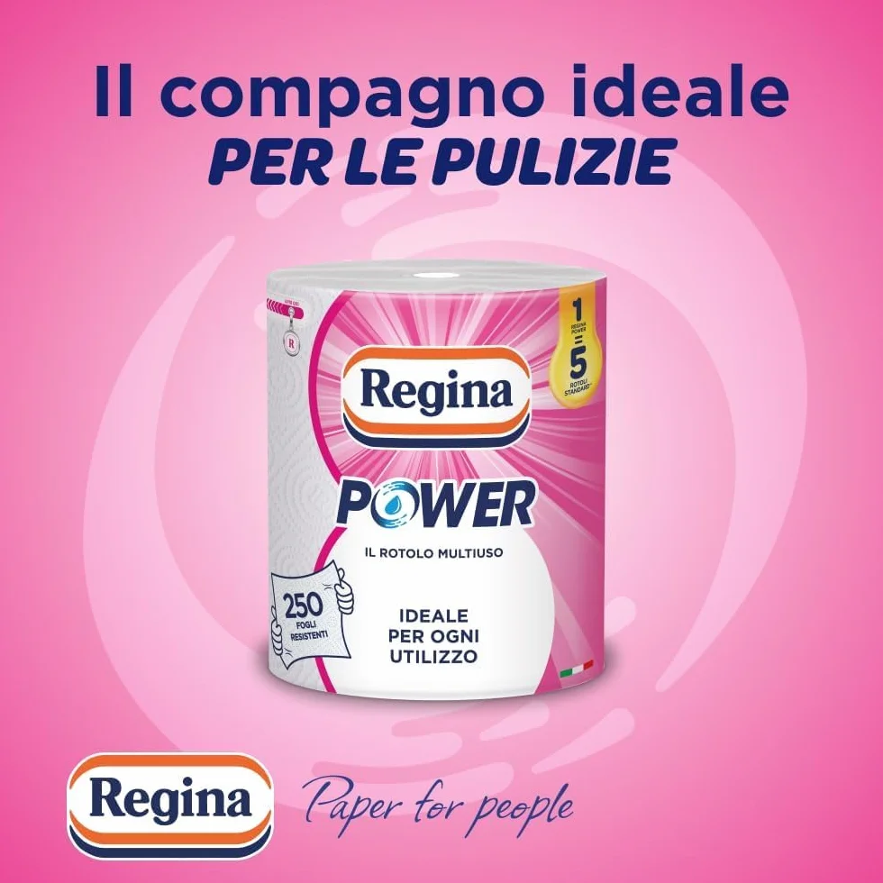 Regina Power Carta Multiuso 250 Fogli 2 Veli Pulizia Superfici FSC