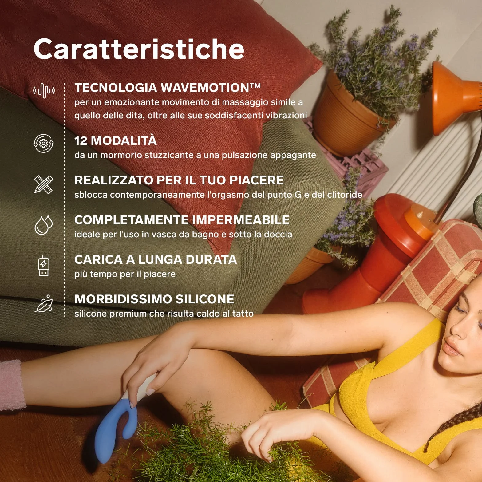 LELO INA WAVE 2 Vibratore per Donna Rabbit con Wavemotion e 12 Modalità, Vibratore con Stimolatore Clitorideo Femminile, Sex Toy a Doppia Azione, Sex toys per Donne, Vibratori Donna, Viola