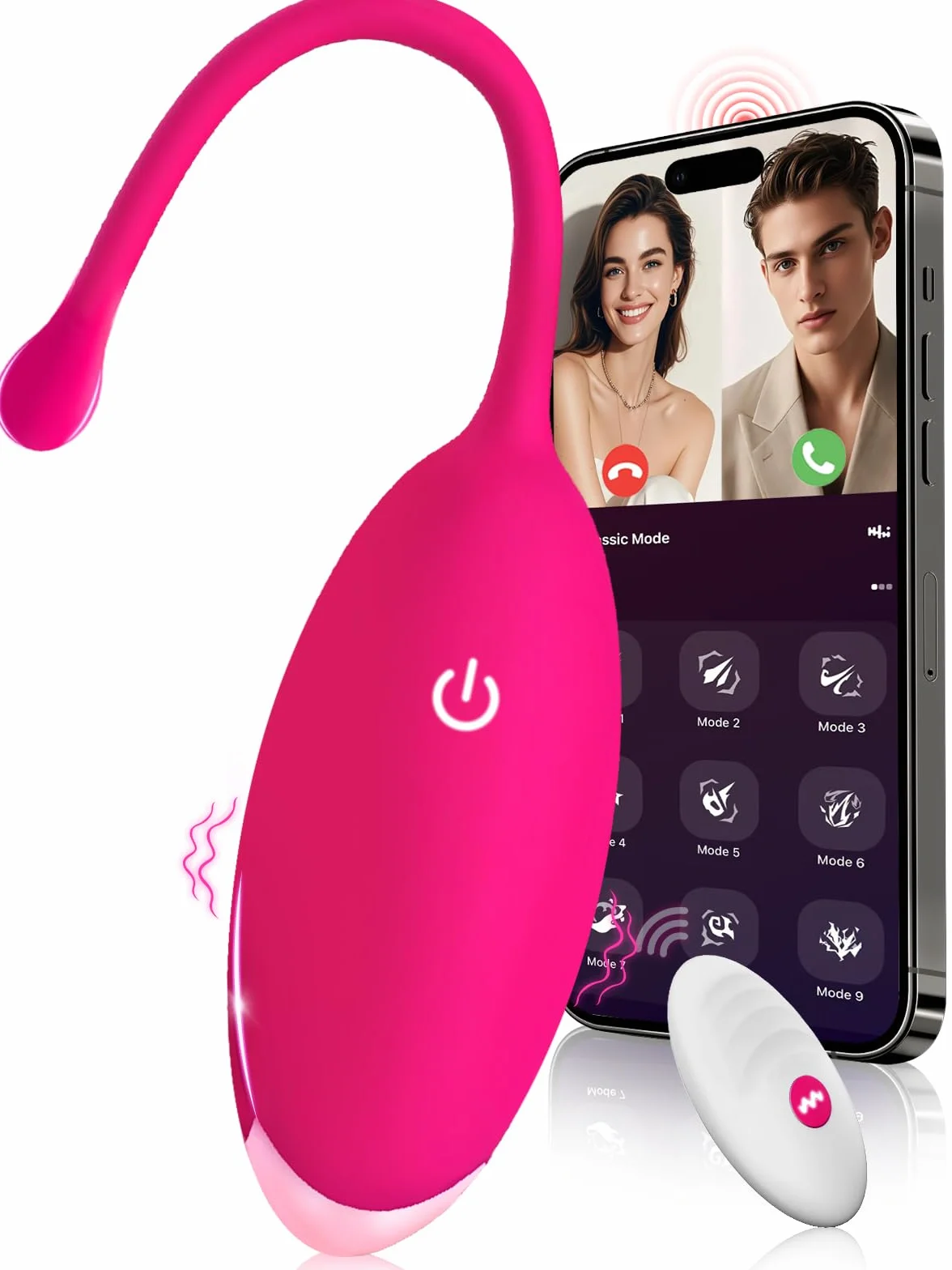 Vibratoreper Donna Professionale Mini Vibratore Con App, Ovetto Vibrante Donna Telecomando Wireless Vibratoriper Clotoride Sex Toys Vibratori Piccolo Sexytoysys Coppia（PINK）