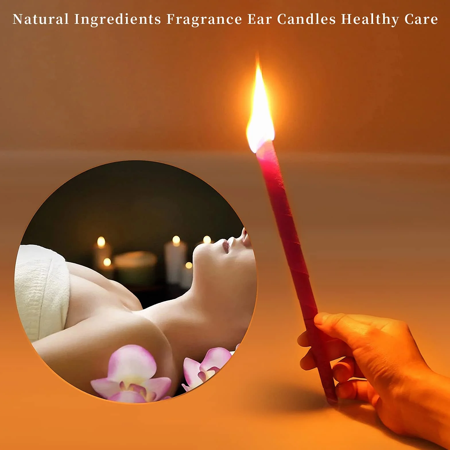 16 PCS Coni per orecchie, Candela di cera d'api, Candele Coniche Cave, Protezione per le orecchie con 6 gusci di candele (8 colori)