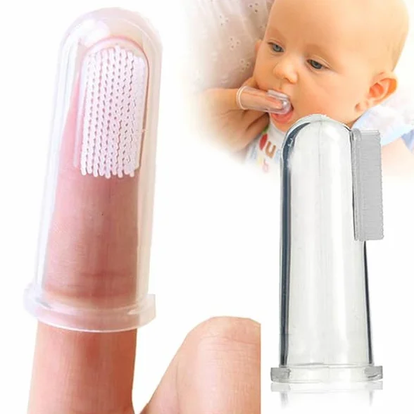 Bambino Kids Spazzolino da Denti a Forma di Dito in Silicone per Bambini Sicuro per Gengive e Denti